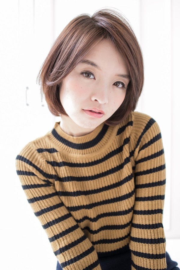 大人の女性だから似合うひし形シェイプのボブ
