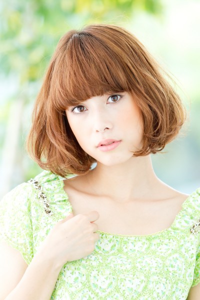 ツヤ感たっぷり重めカールボブ