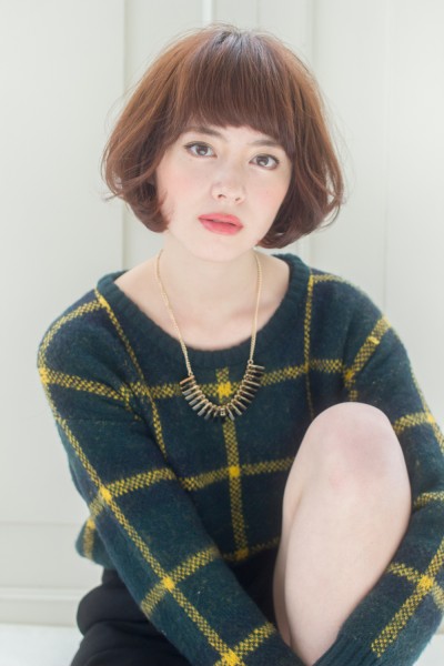 外国人風フレンチボブ×パールブラウン