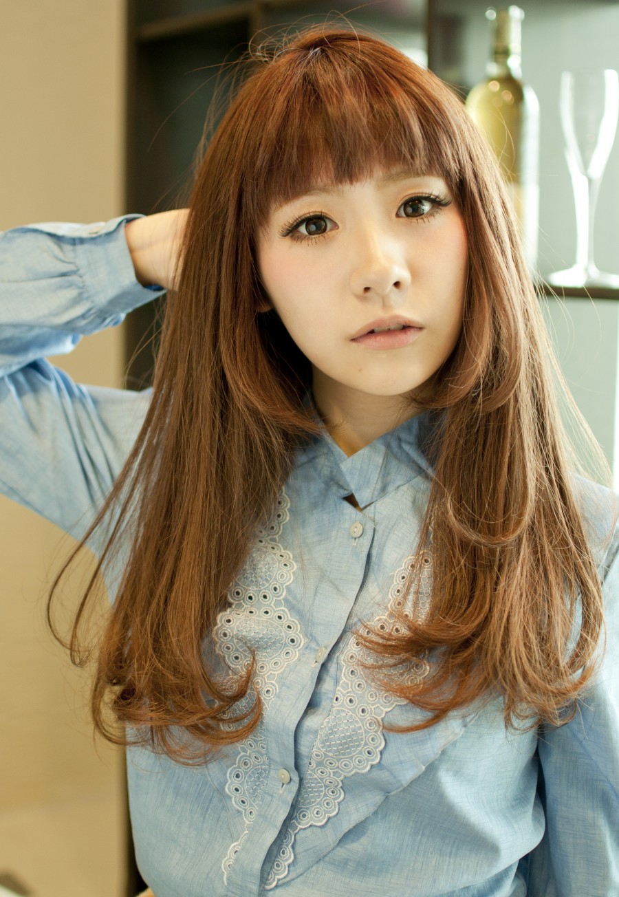 ガーリーバング×毛先揺れるナチュラルロング☆ - メイン