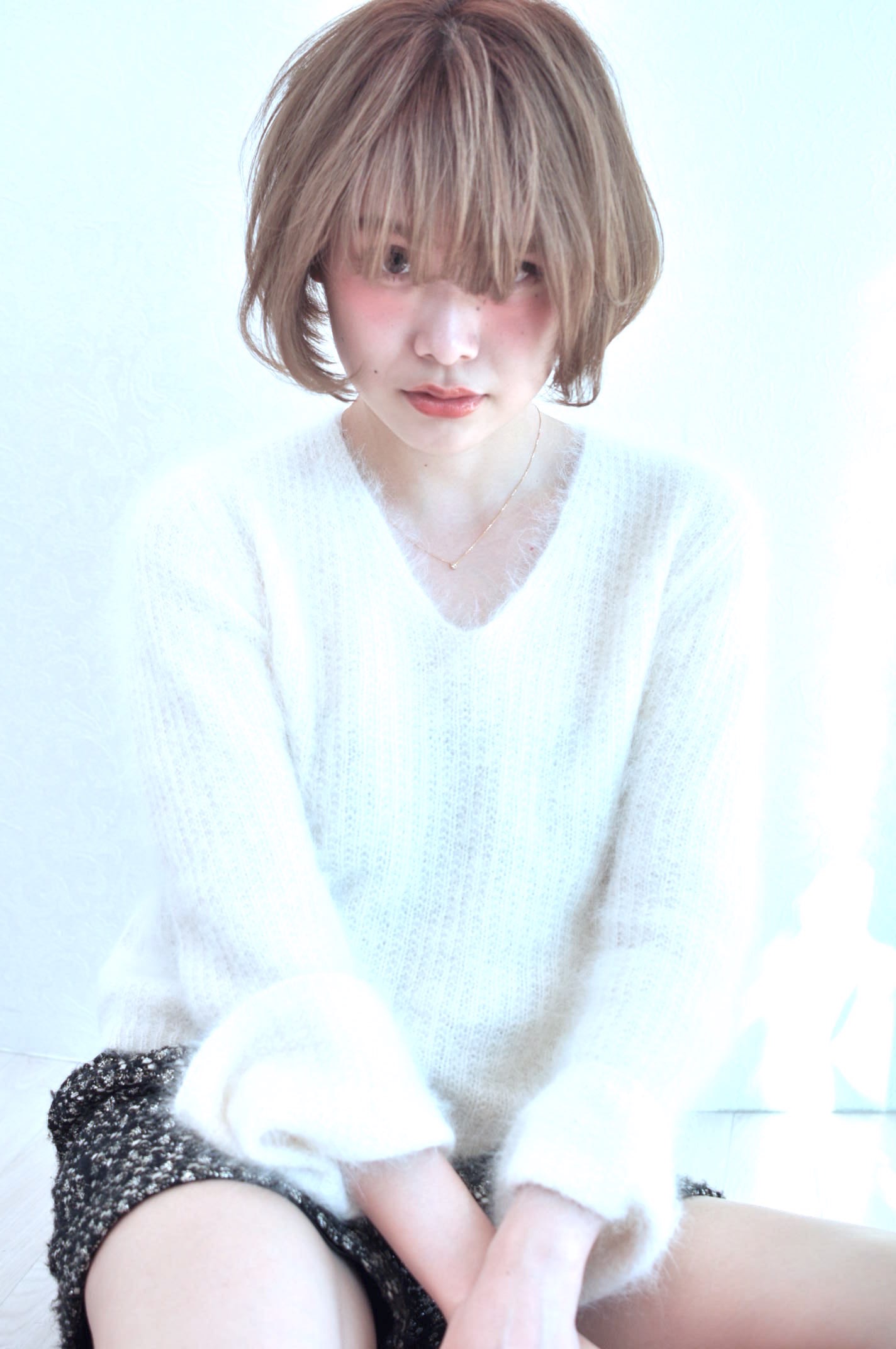 ちょいウザ前髪×ハイトーンクリアベージュ - メイン