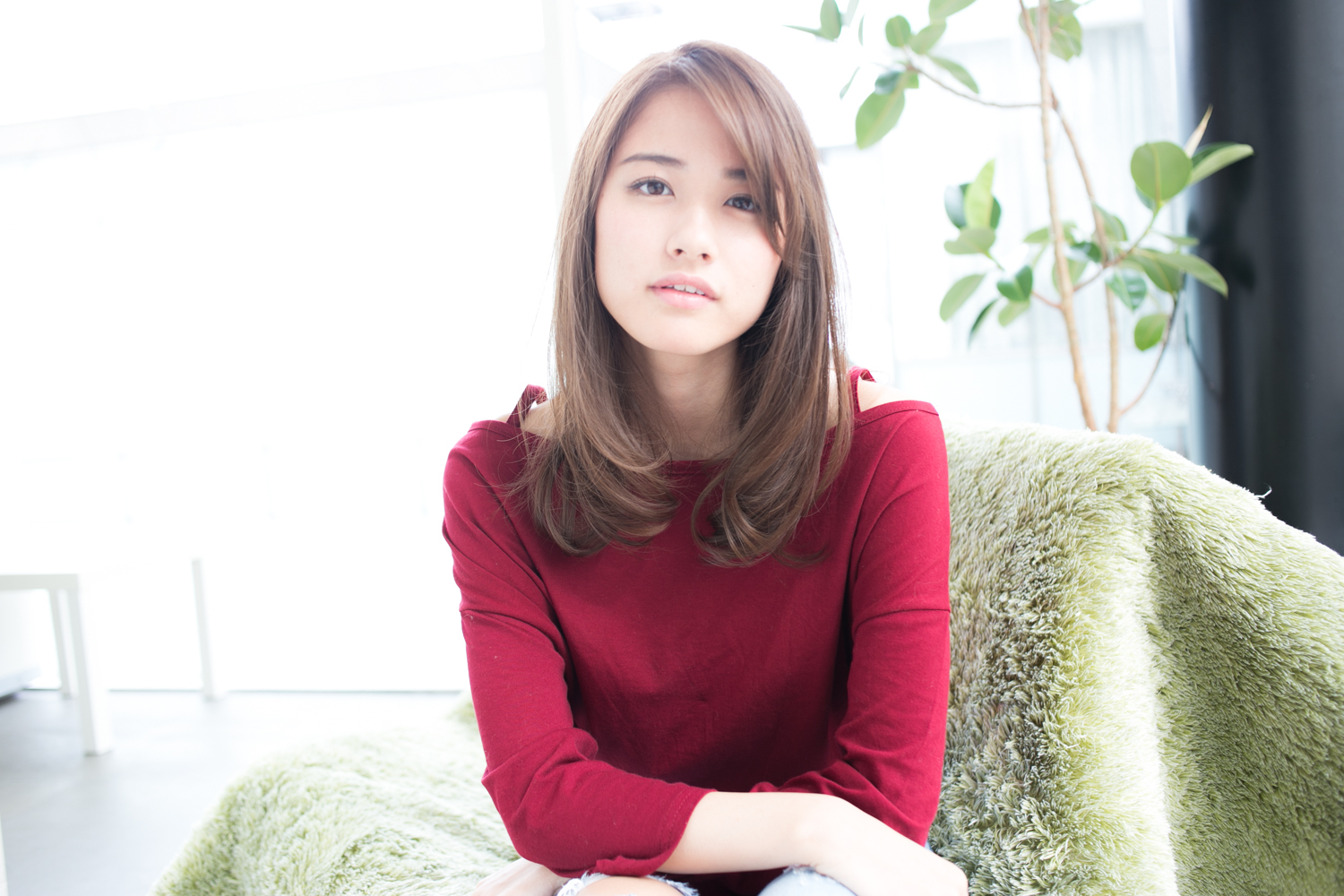 ナチュラルストレートミディ♪