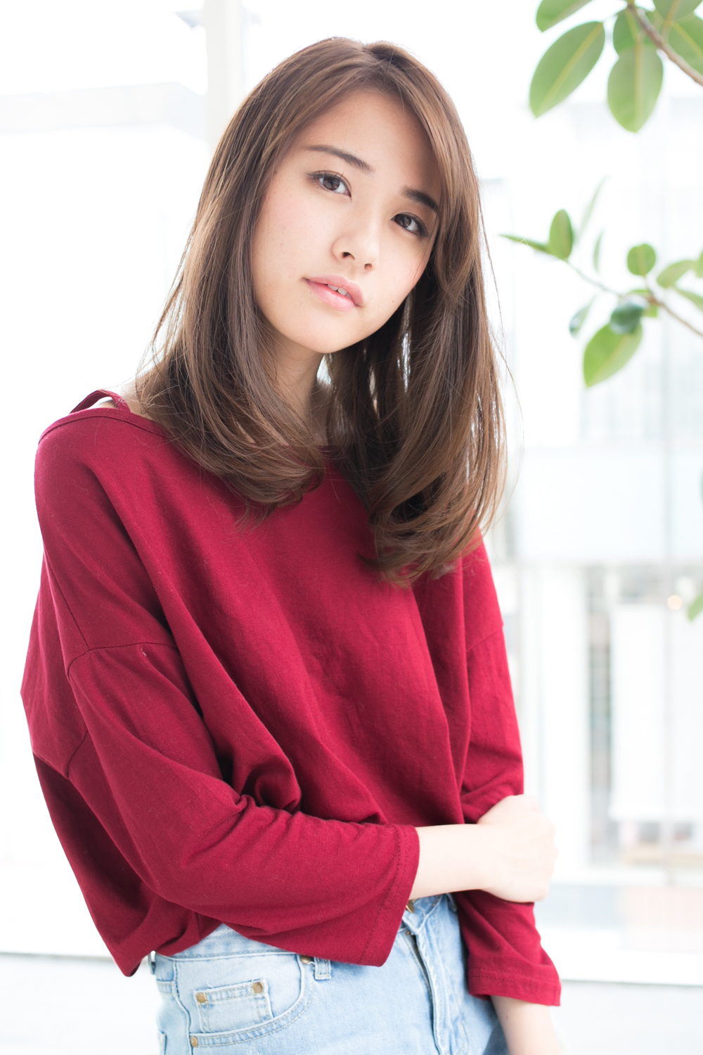 ナチュラルストレートミディ♪