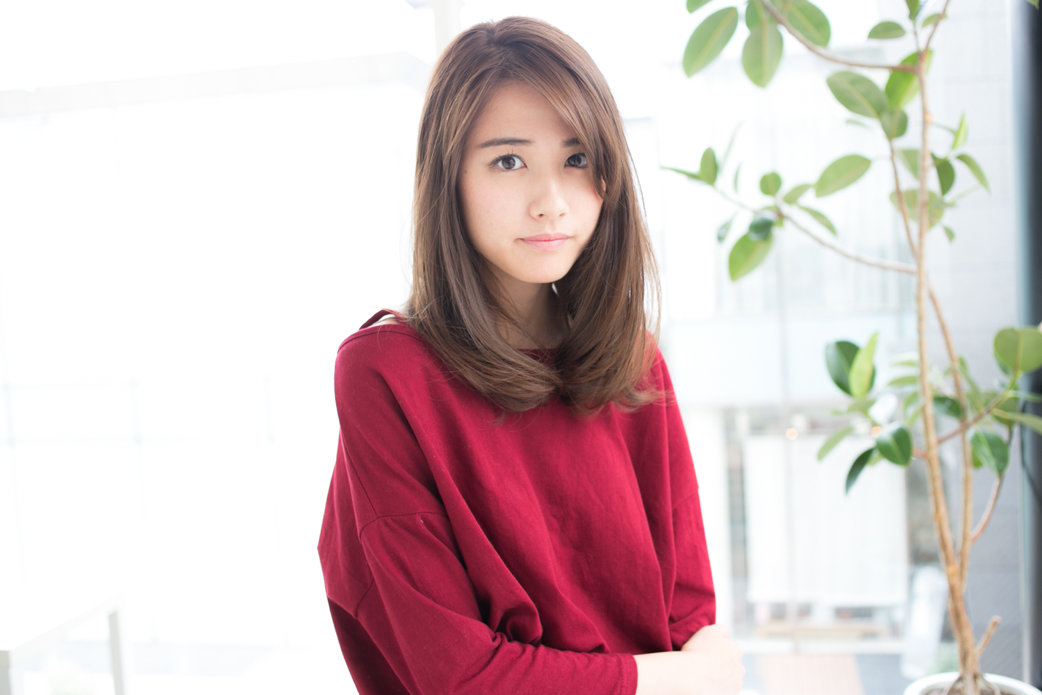 ナチュラルストレートミディ♪