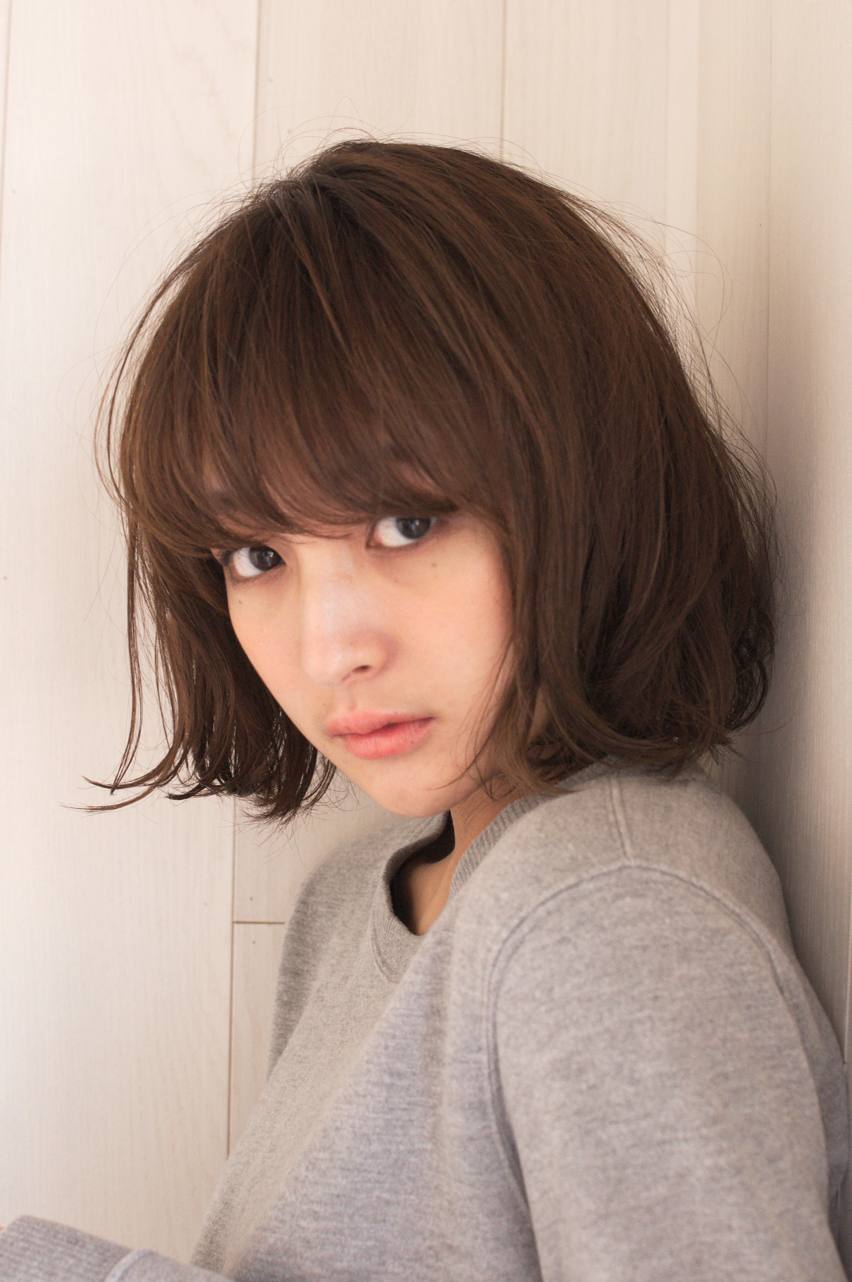 切りっぱなしナチュラルボブ