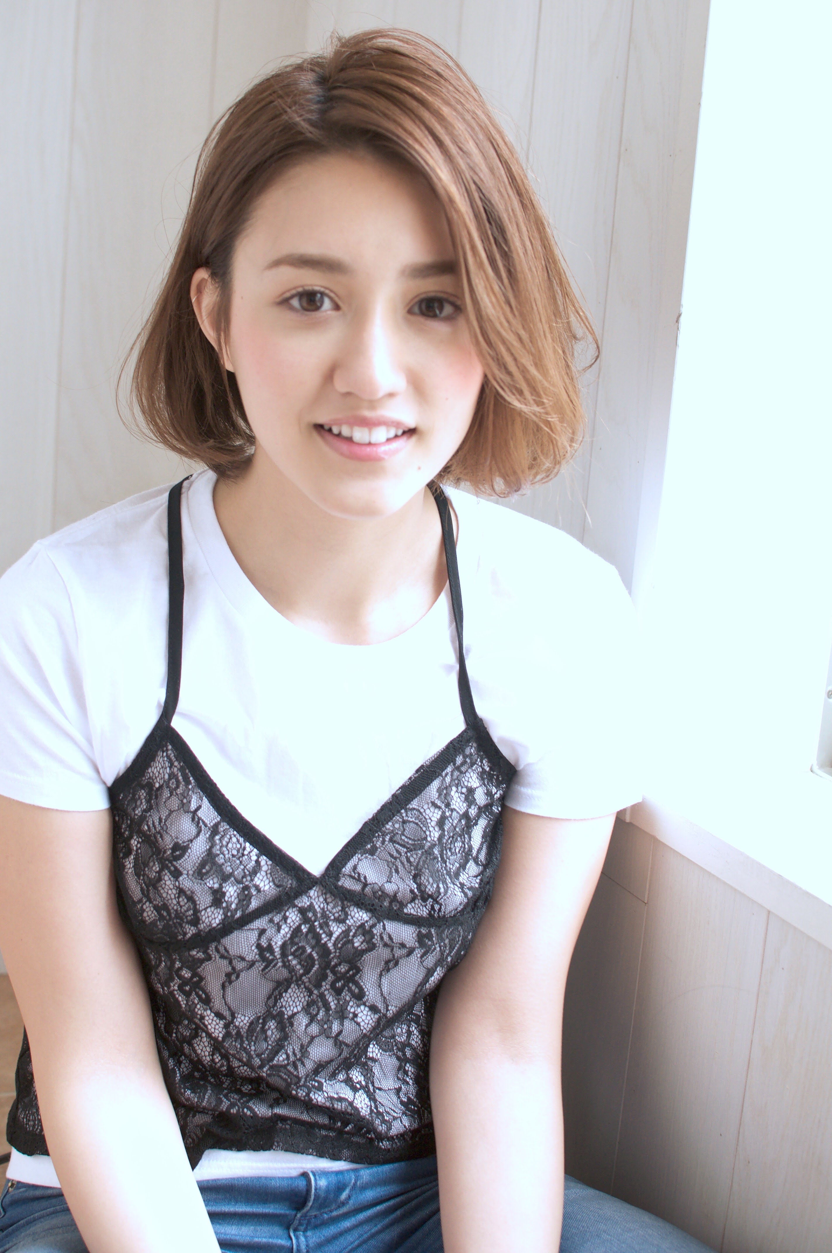 簡単ワンカールの前下がりボブ - メイン