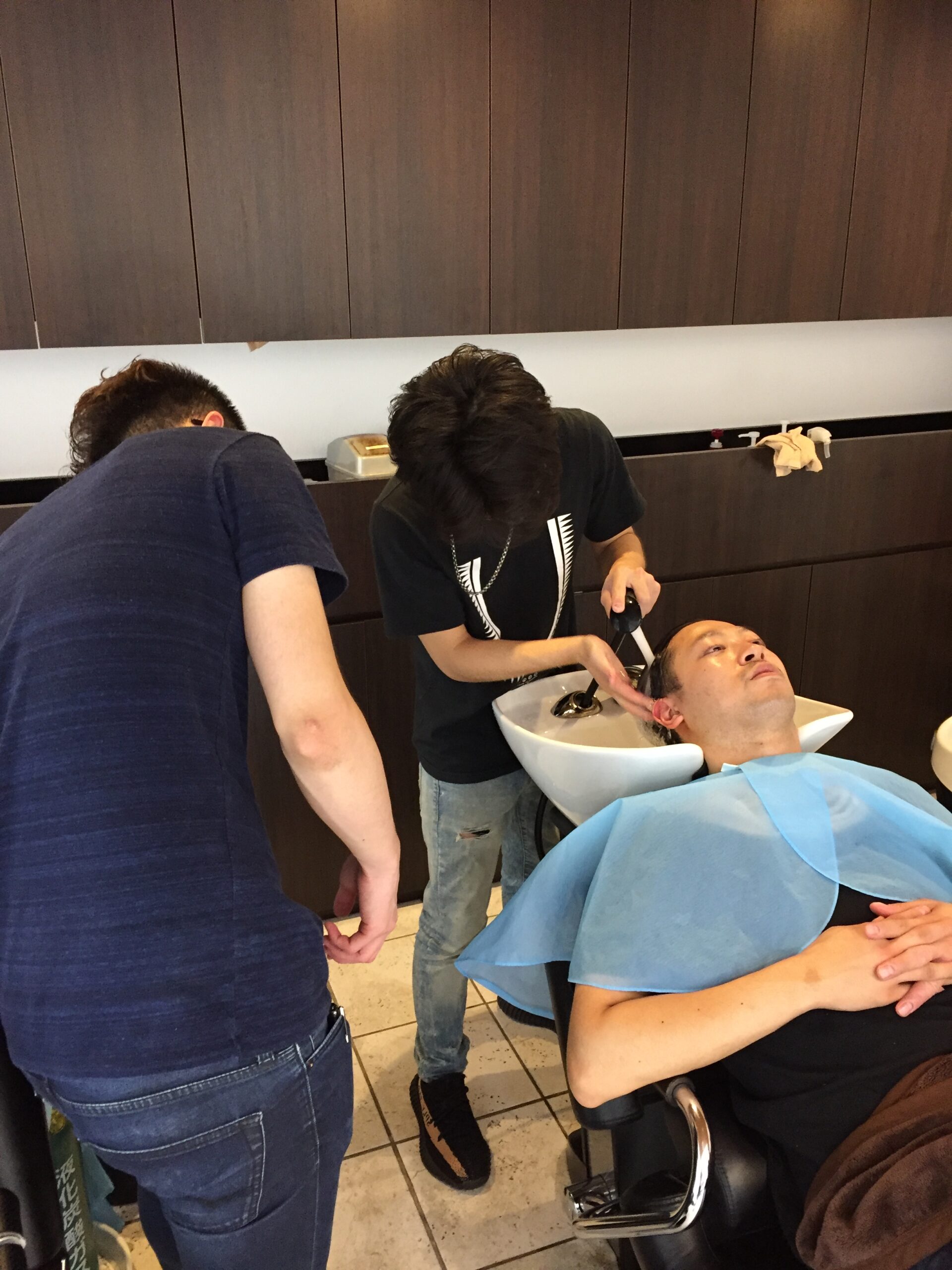 シャンプー練習！