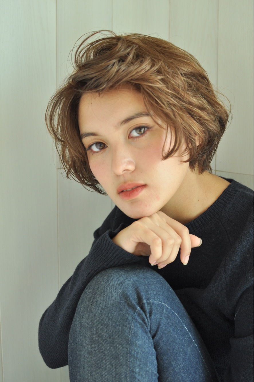 セミウェット質感！無造作ショートパーマヘア★