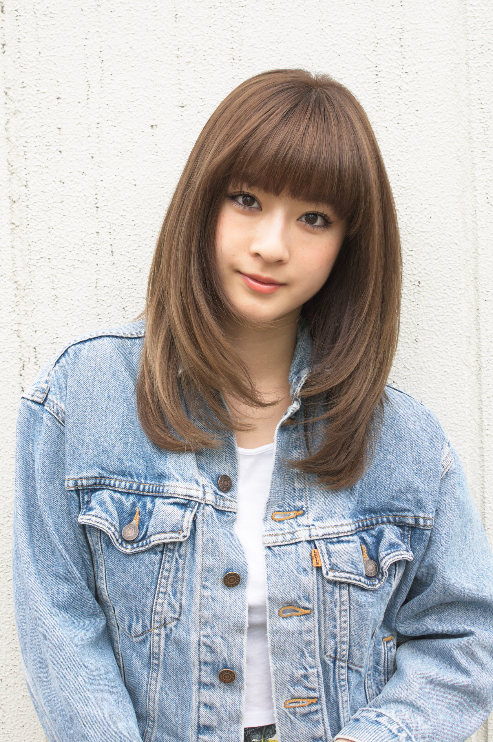 シンプルセミロング