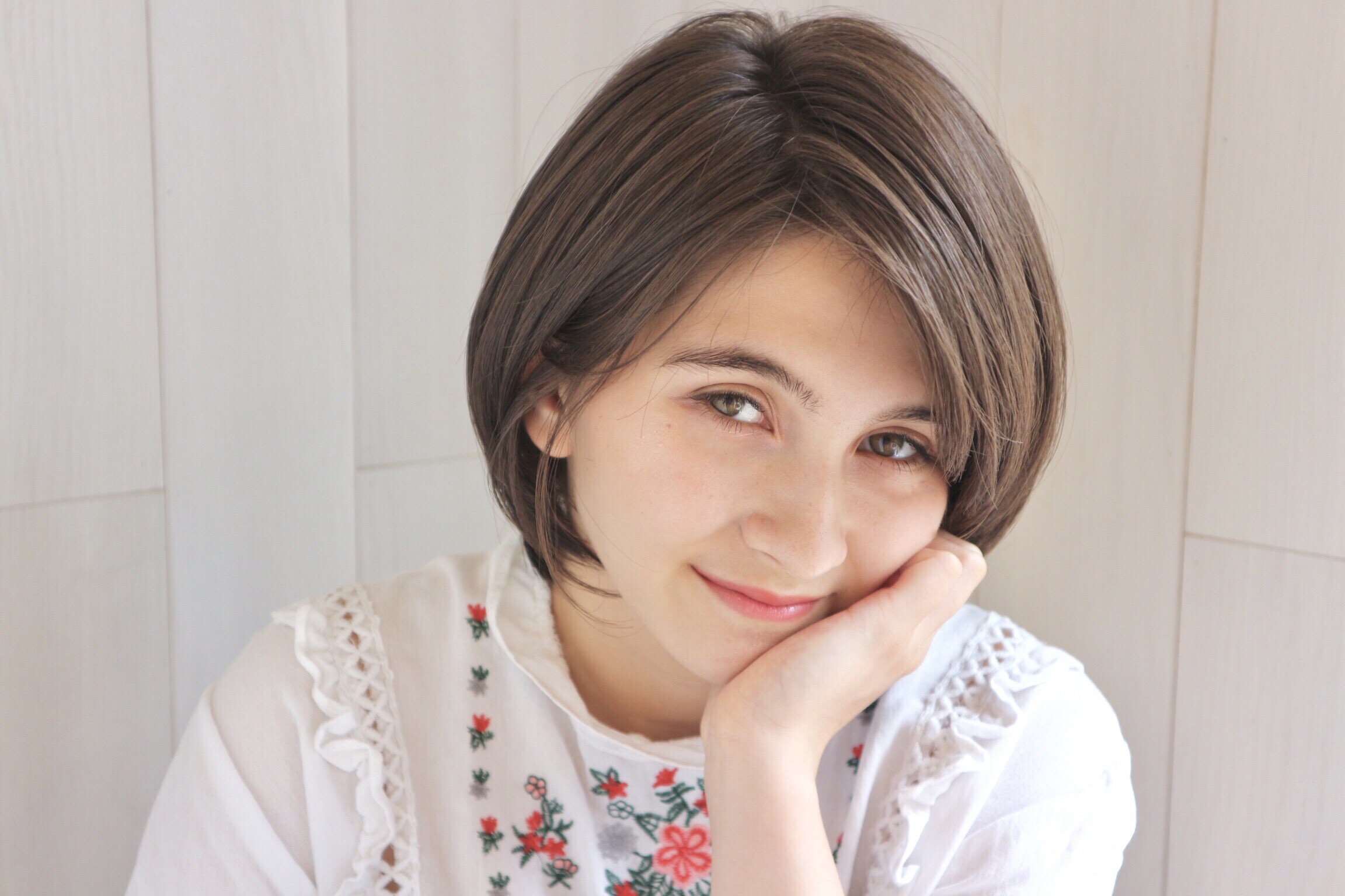 マロンベージュカラーで、秋色ショートボブ★