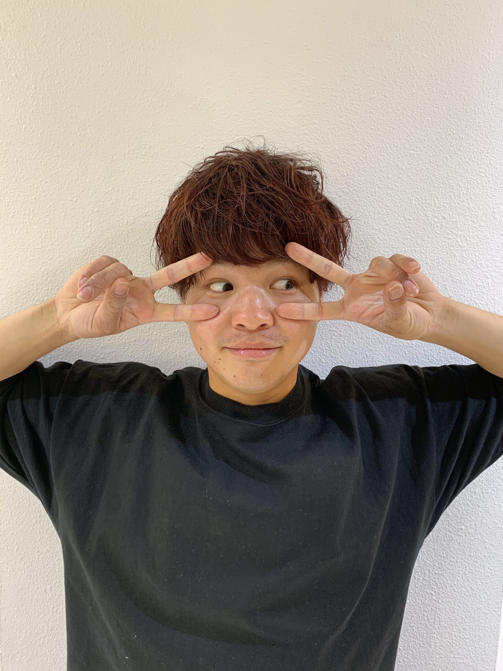 くせ毛に映えるレッド！