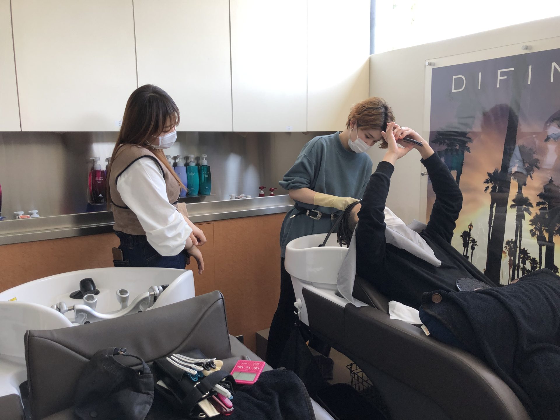 シャンプー練習