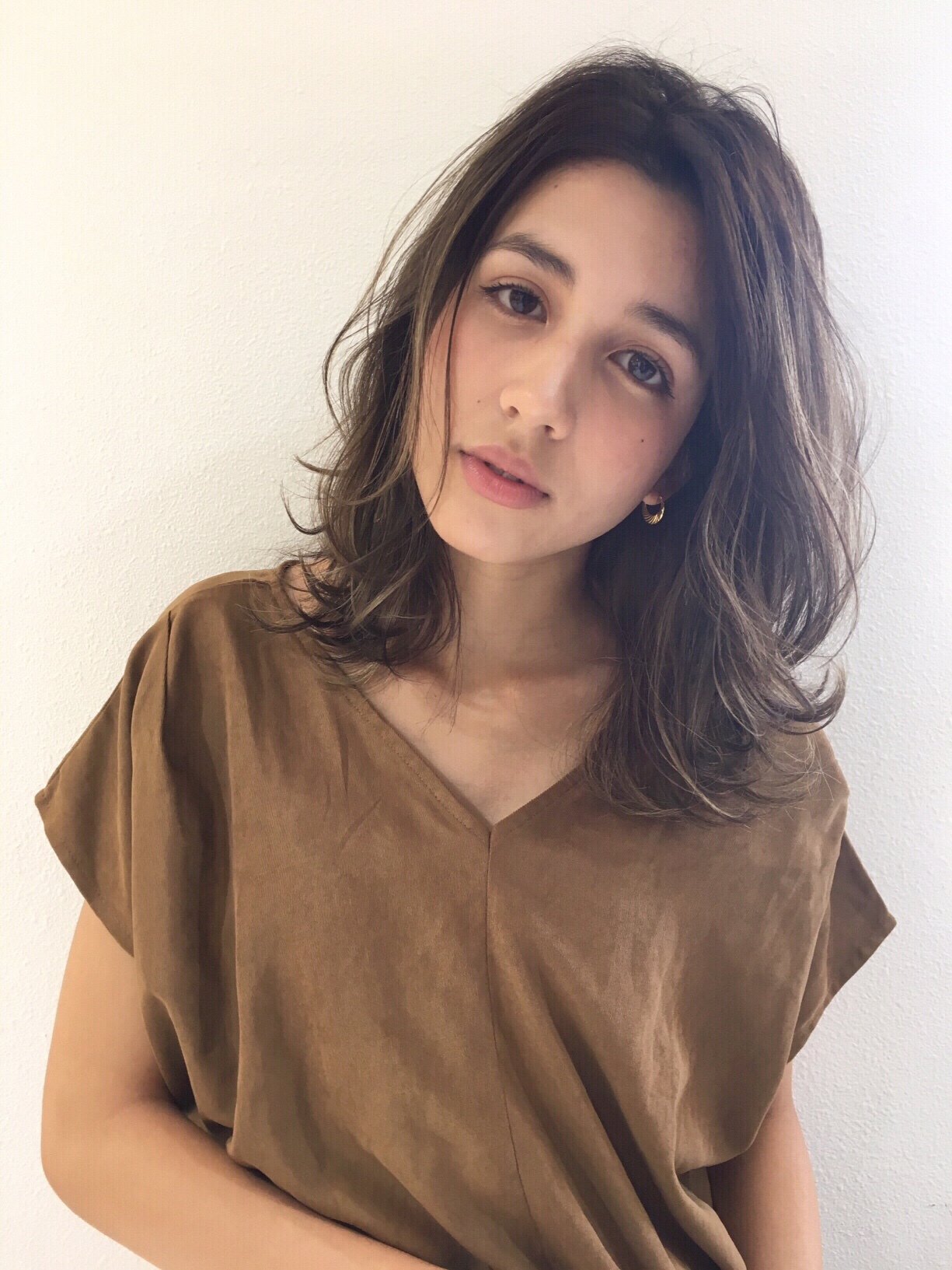 外国人風☆立体感ヘア☆グレージュカラー×ハイライト - メイン