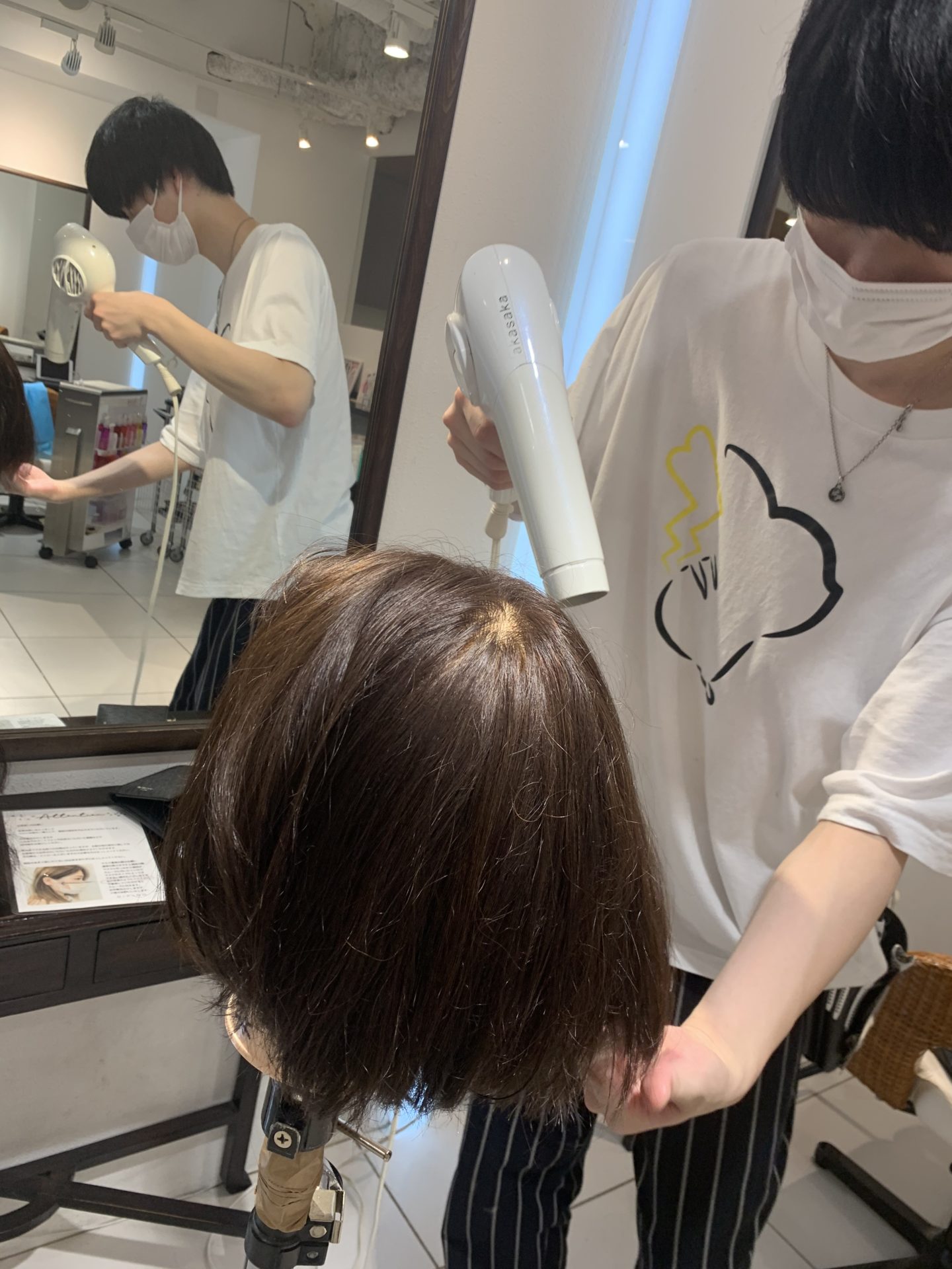 頑張っている後輩くん！