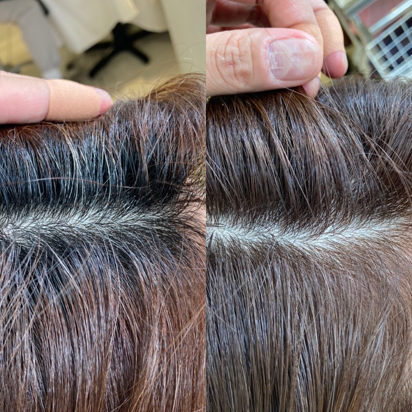 明るい白髪染めが得意なサロン♪