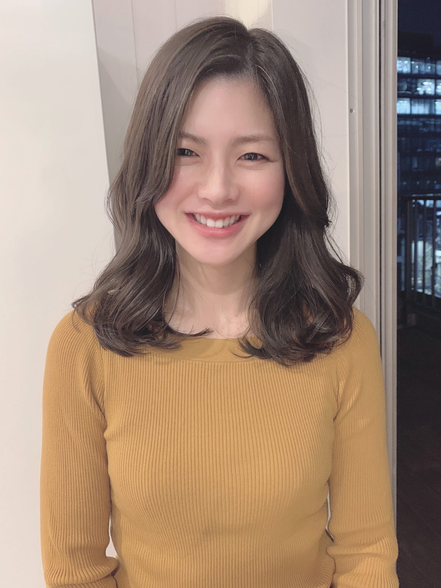 石原さとみさん風前髪なしミディアムロングヘア♪^ ^