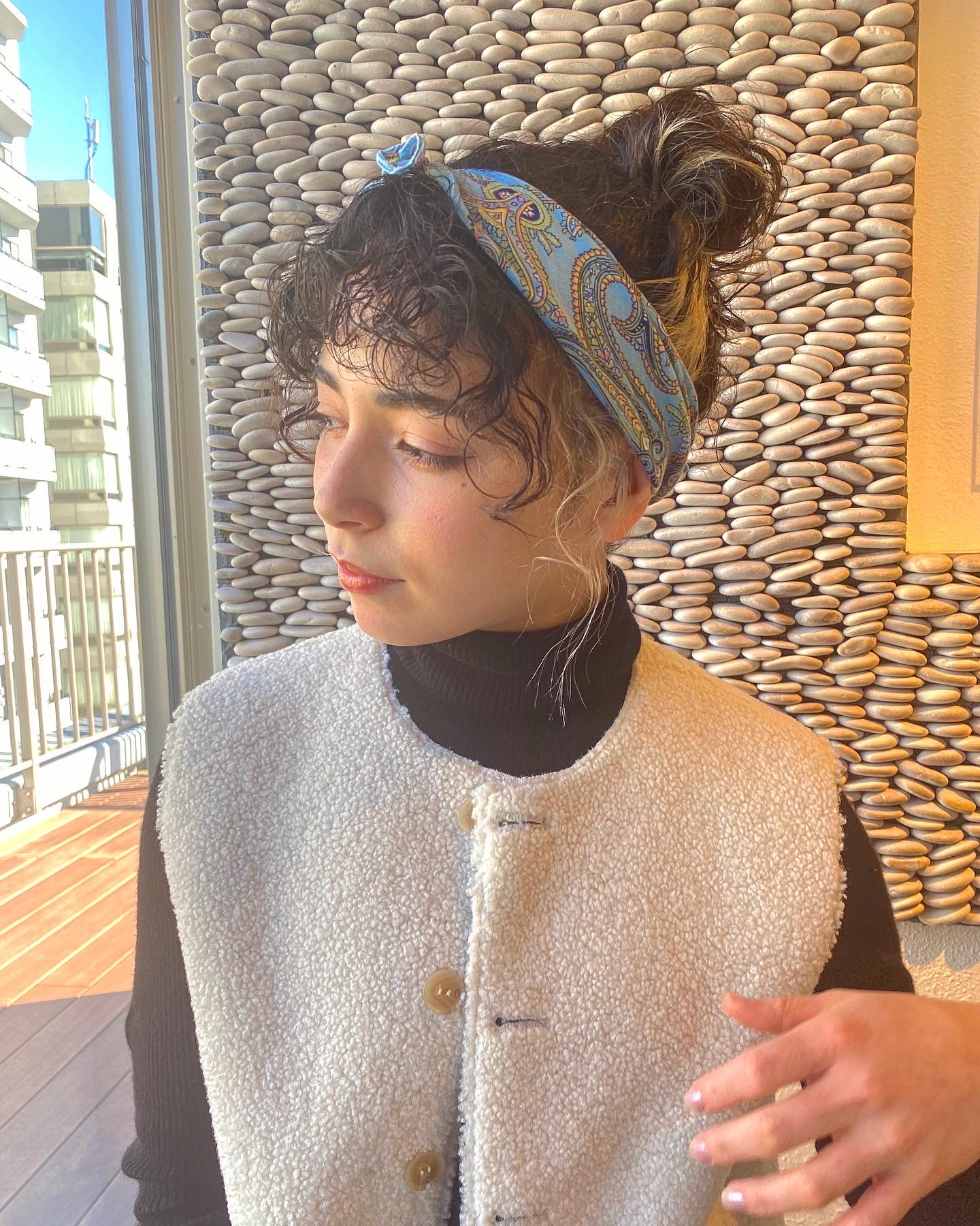 バンダナで、外国人風簡単ヘアアレンジ ★