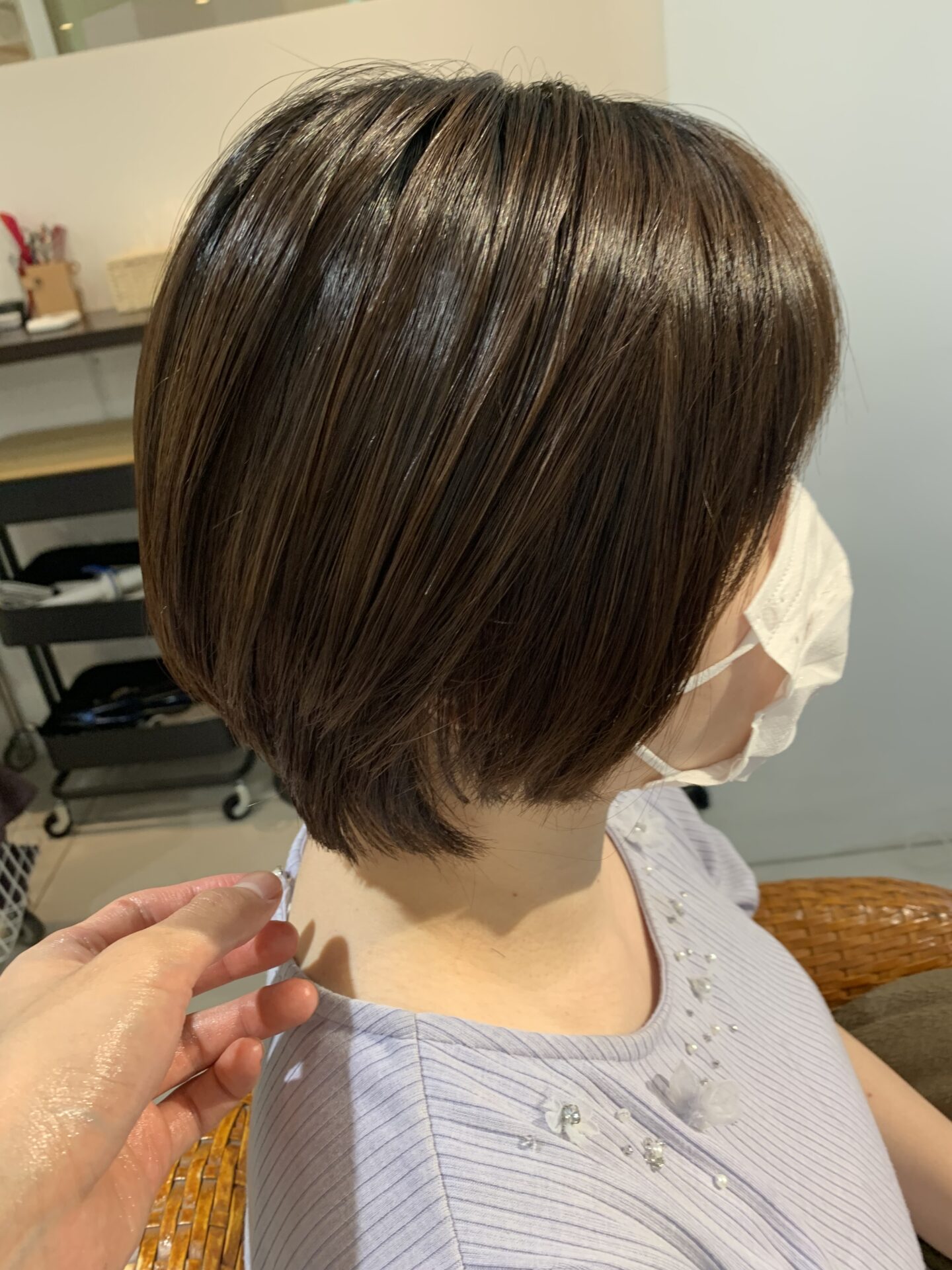 ショートのモデルさん。