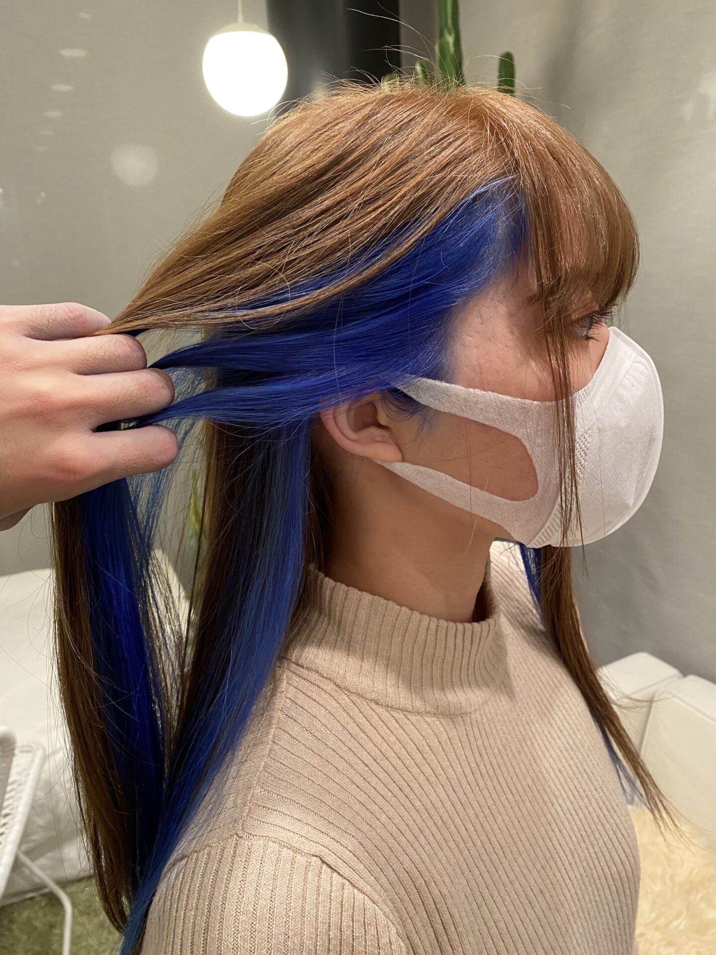 ブルーのインナーカラー🐳