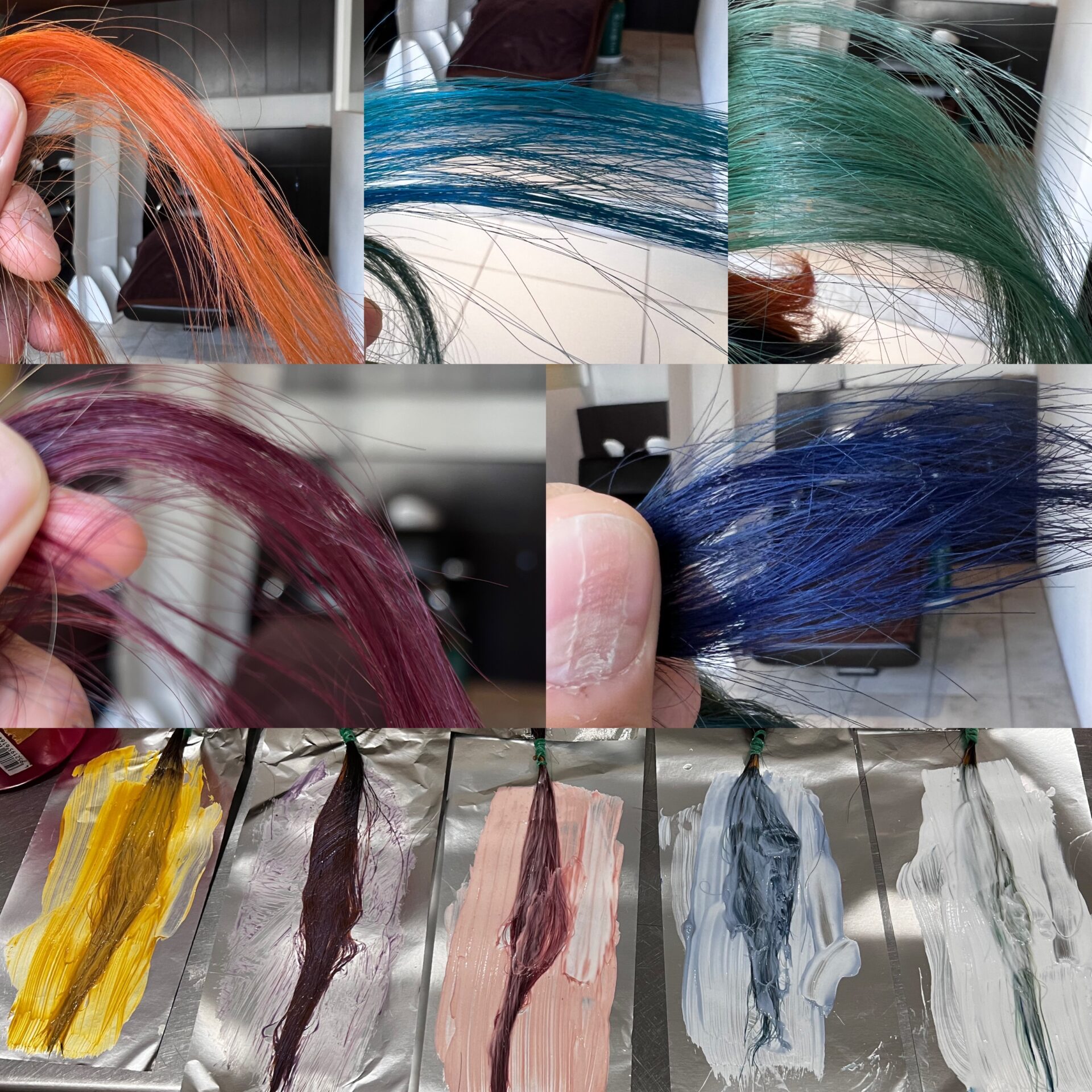 カラー剤の実験楽しいなぁ〜