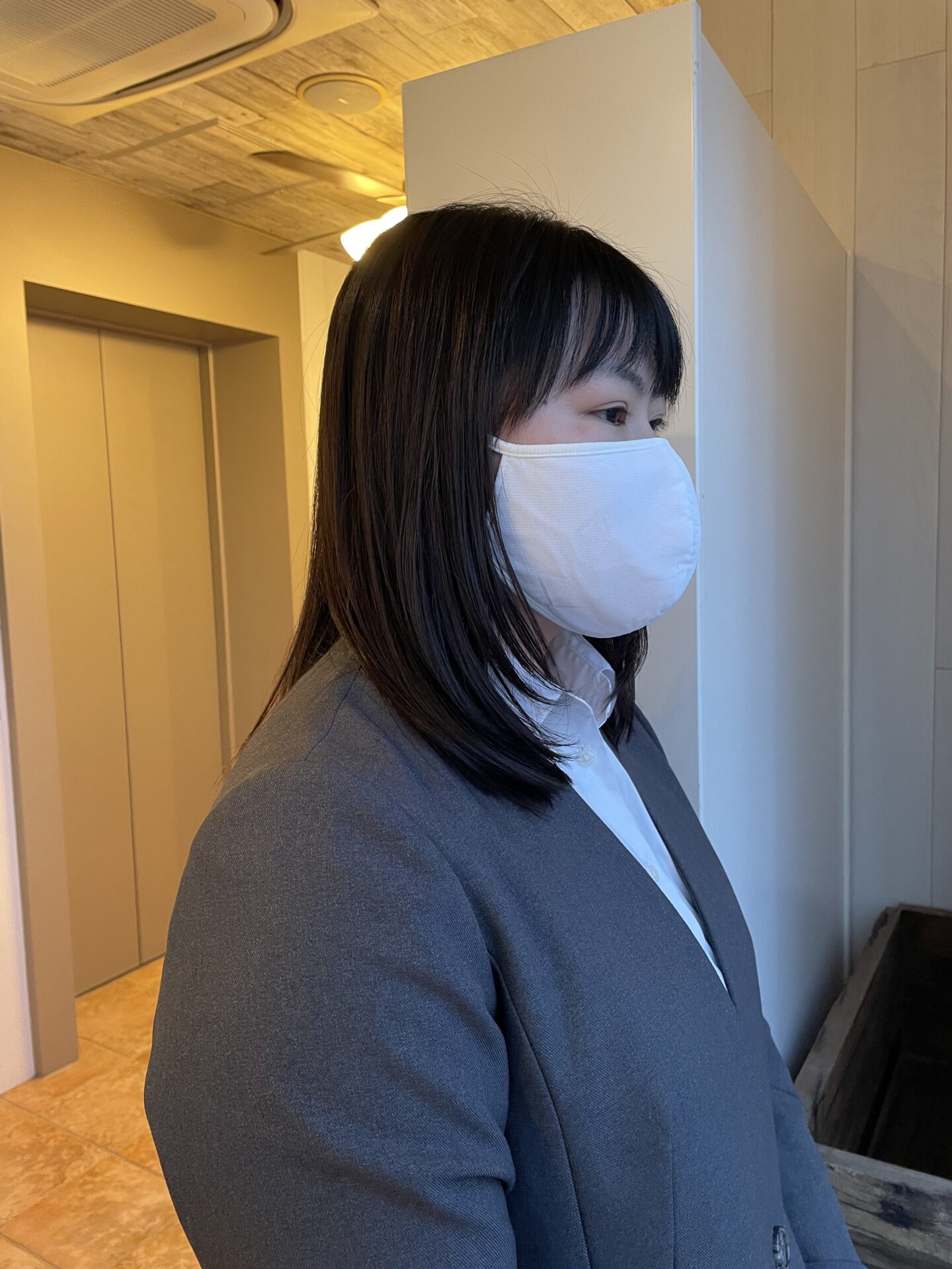 乾かしただけでまとまる！内巻きパーマスタイル