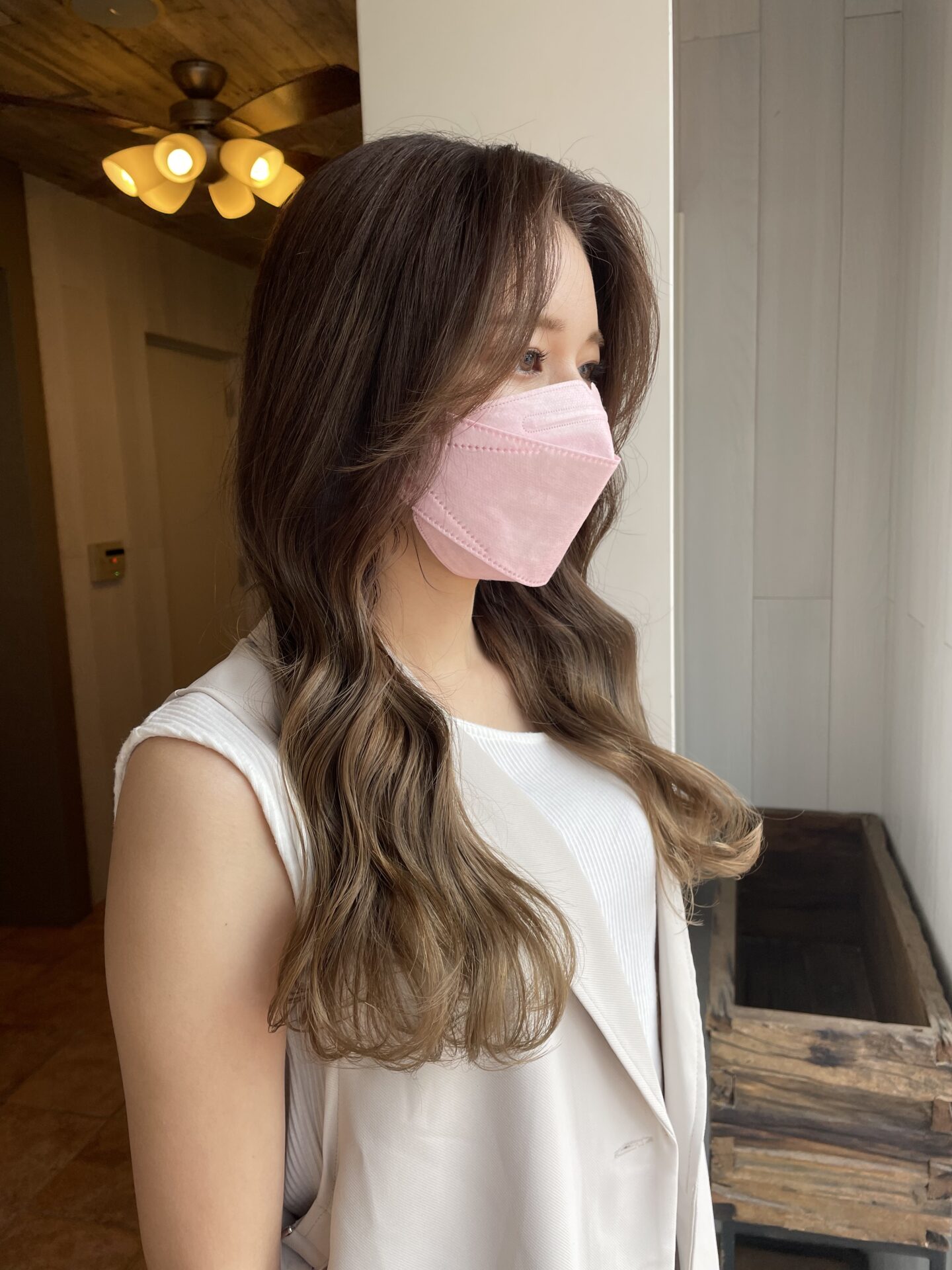 ツヤ感ベージュグラデーションカラー