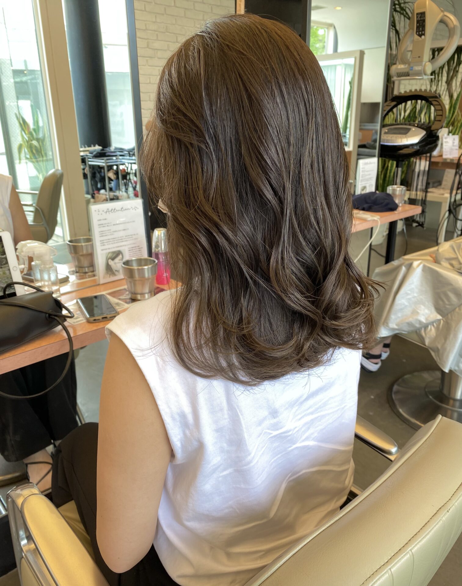 夏のシアーグレージュカラー