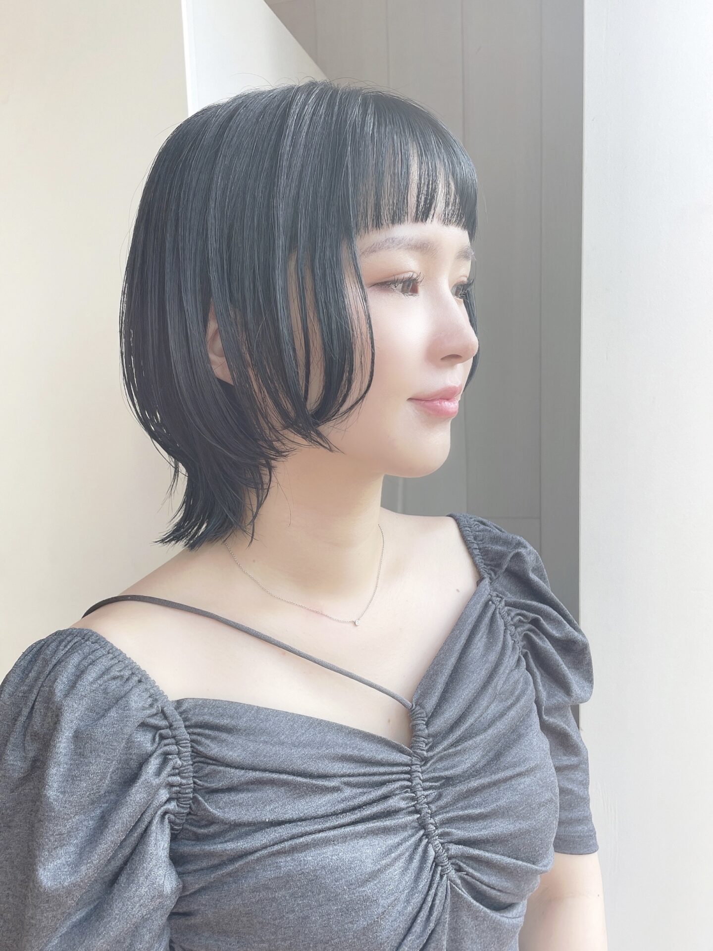 長さは変えずにプチイメチェン♪流行りのウルフカット！^ ^