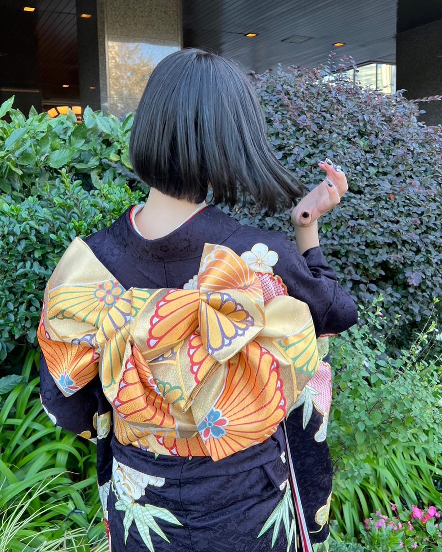 和の極み♪透け感ブルーブラックで優しくオシャレに！^ ^