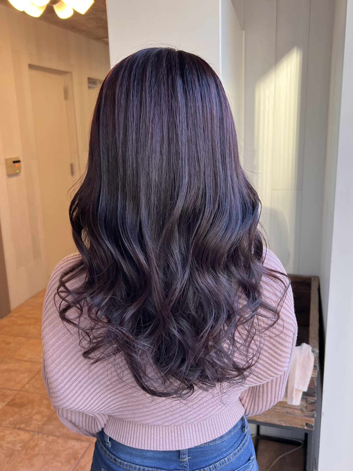 ブリーチなしで作るカシスピンクカラー