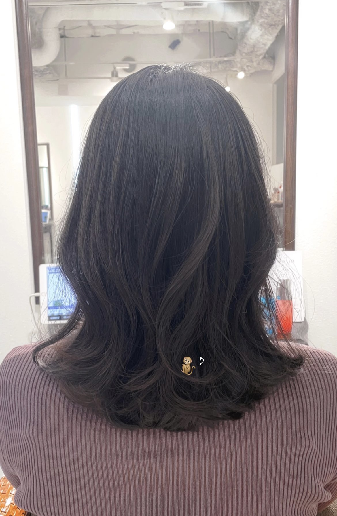 くびれヘアのが跳ねてもOKなので簡単楽ちんスタイリング♪^ ^