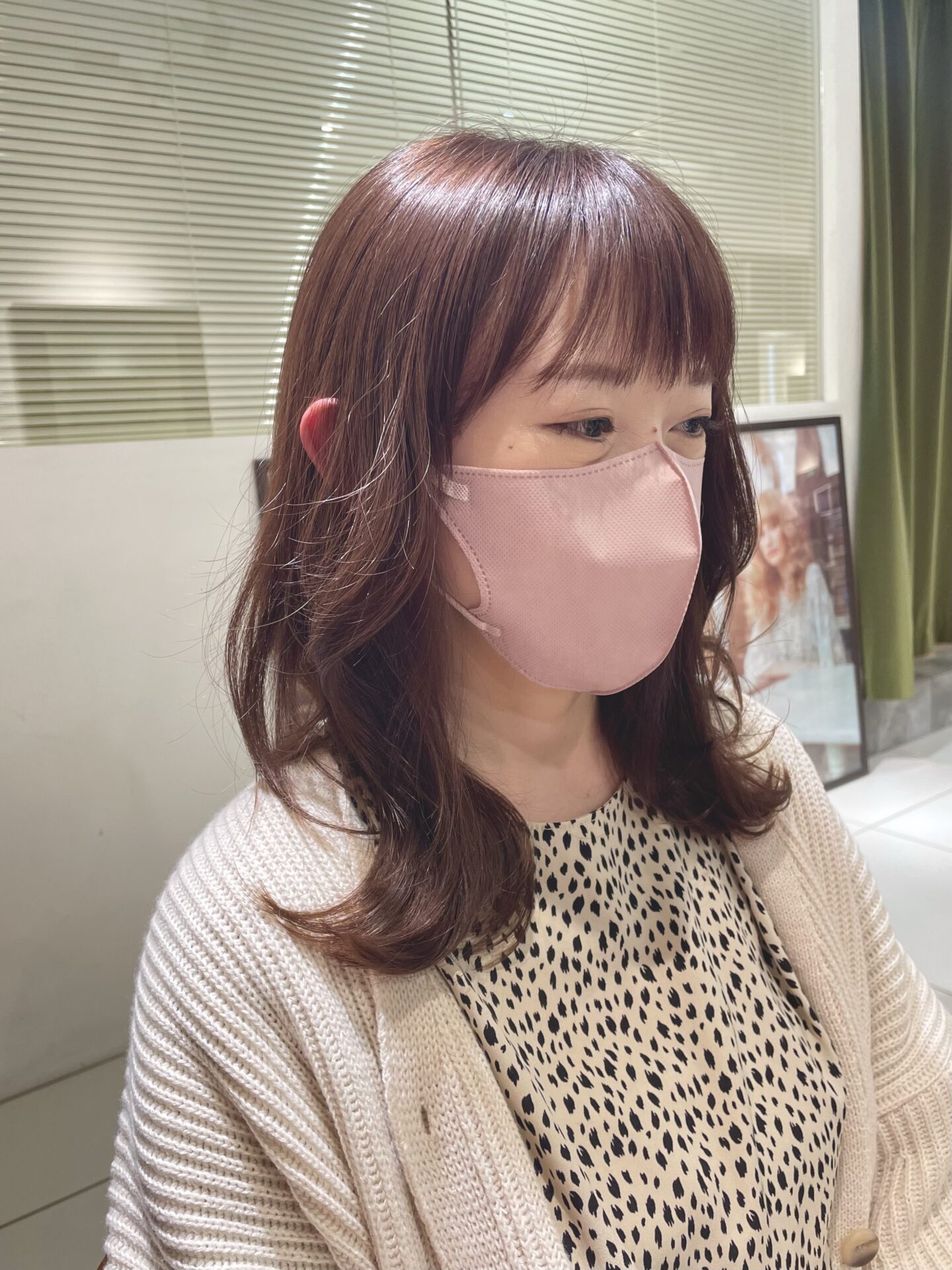 春におすすめ！ピンクブラウンカラーお客様BeforeAfter