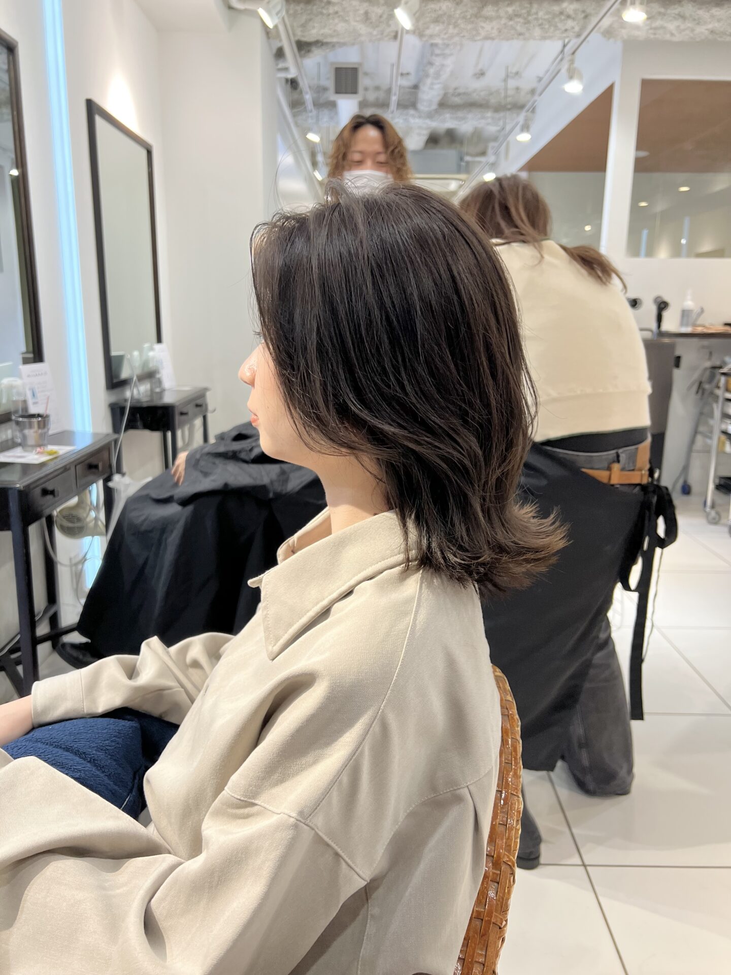 伸ばしかけでも可愛く！肩下レングス