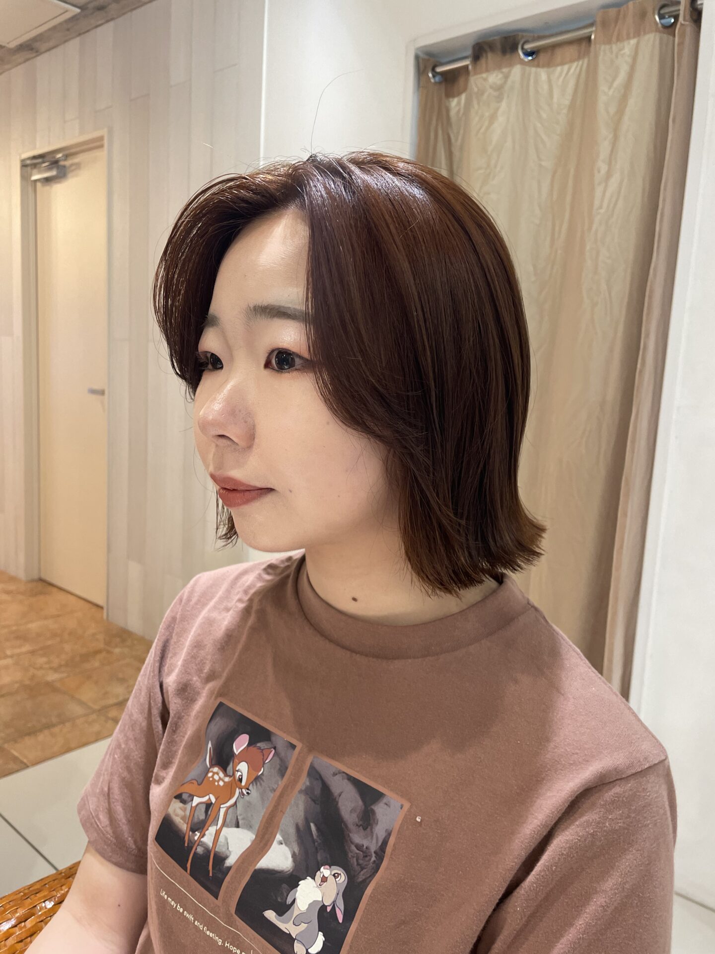 ばっさりぱっつんボブbefore/after