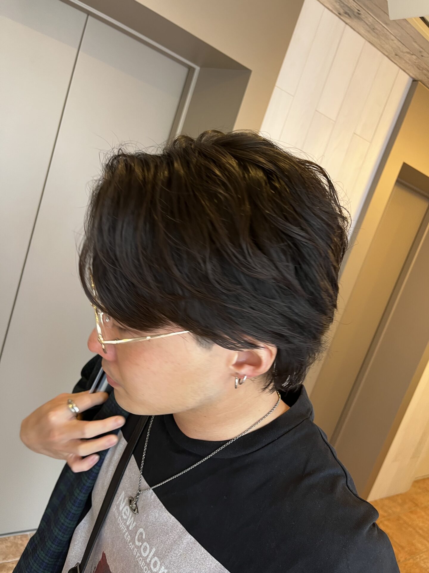 襟足長めセンターパートウルフ🐺