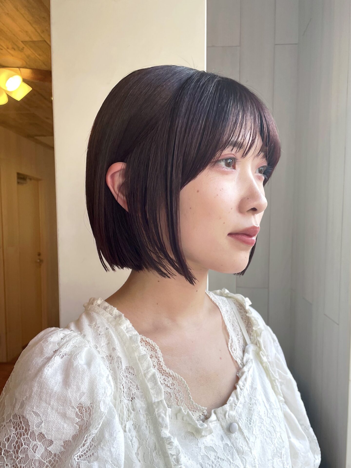 切りっぱなしボブbefore after