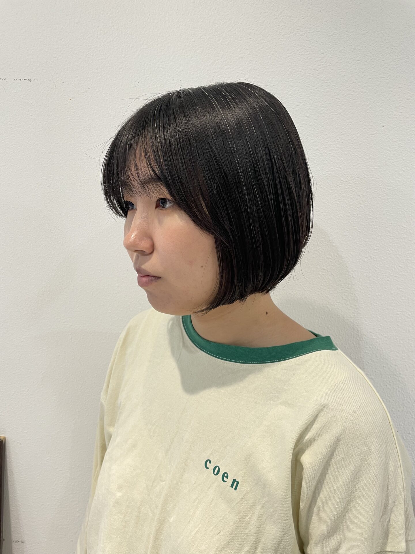 前下がりボブ　before after