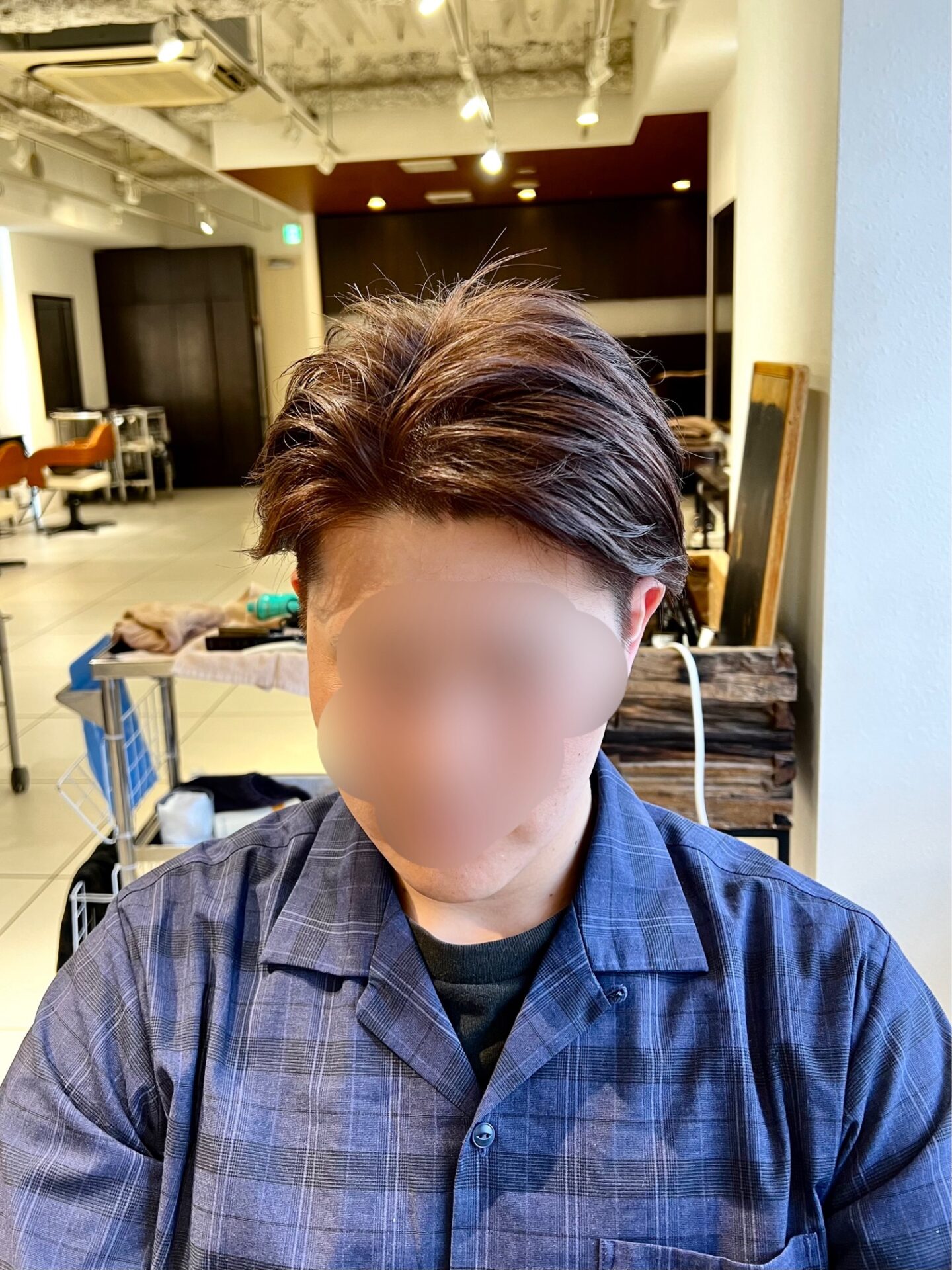 メンズ7・３かきあげヘアー