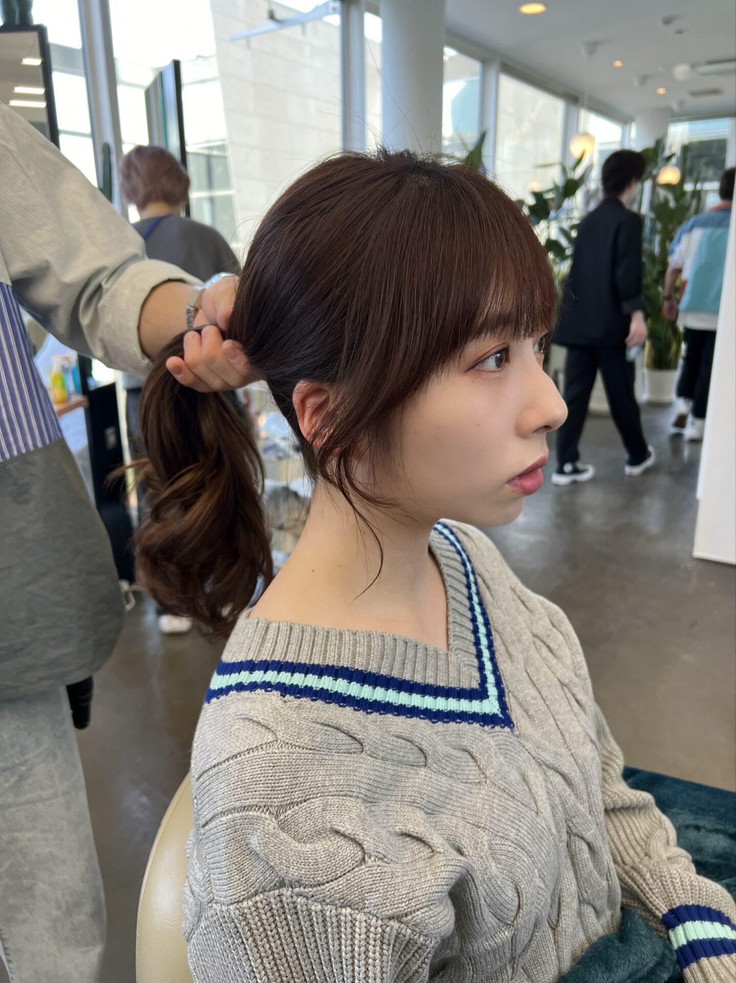 No.1オーダーの結んだ時も可愛くなる顔周りカット！