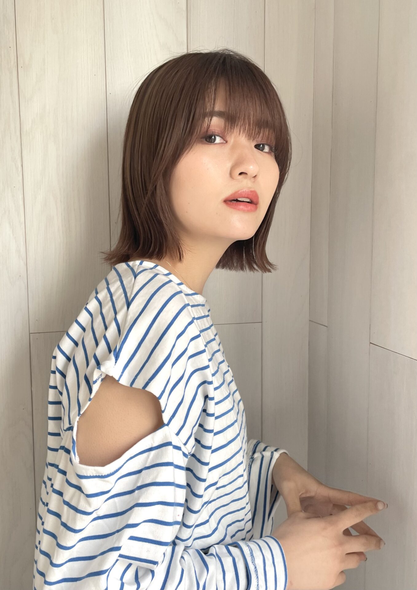 外ハネスタイル