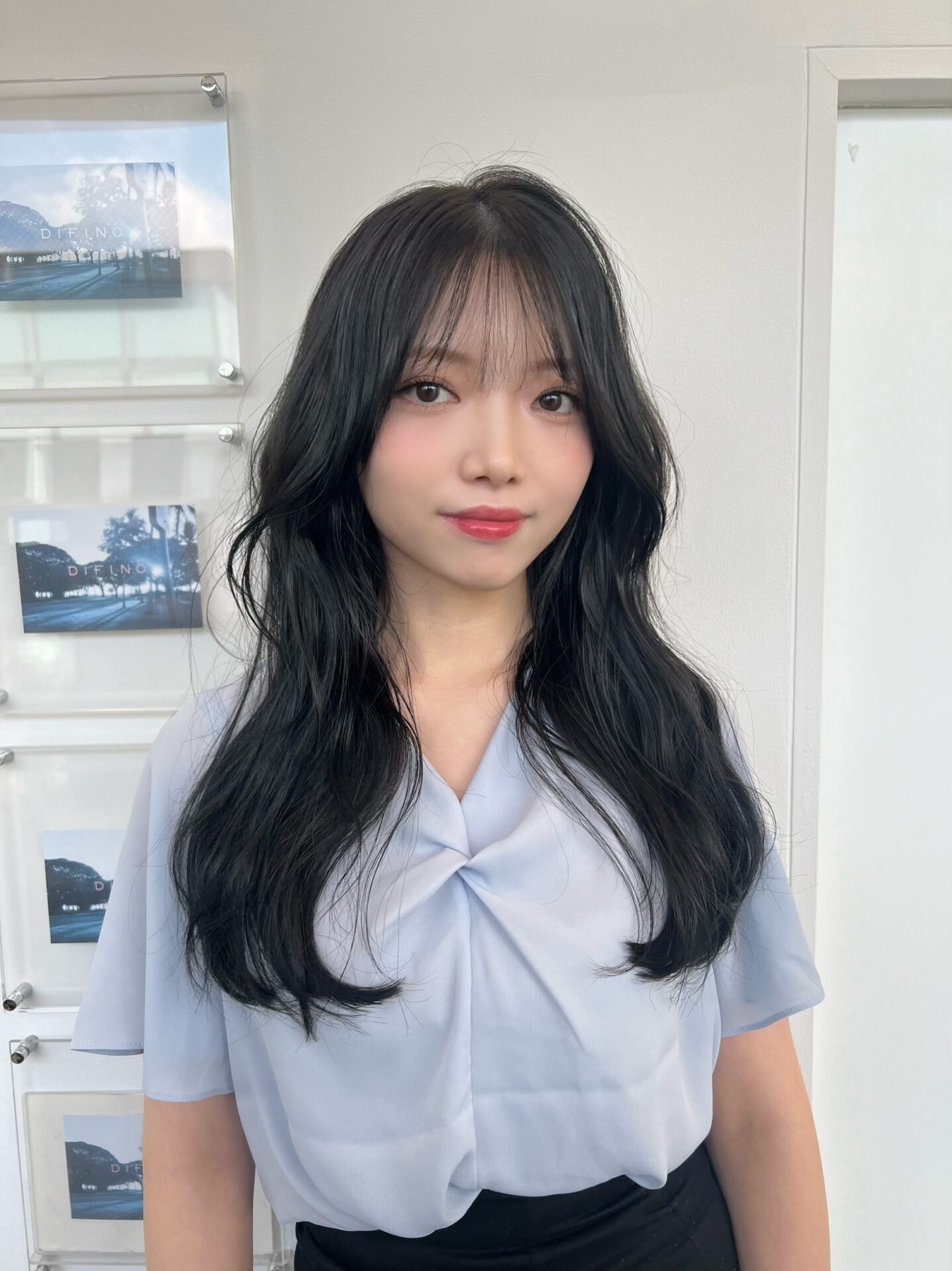 シースルー前髪×韓国ラフウェーブ