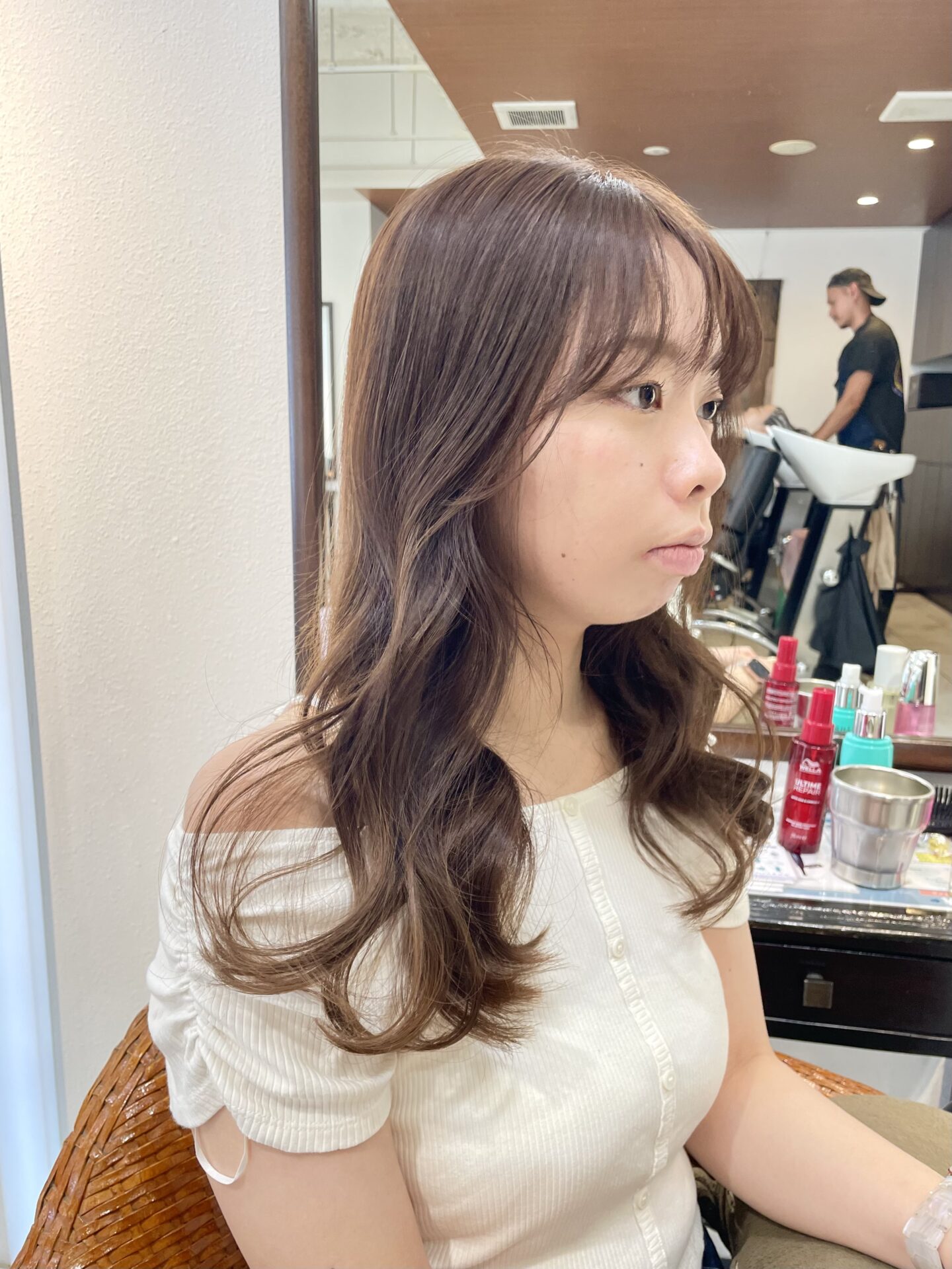 顔まわりカットと髪質改善