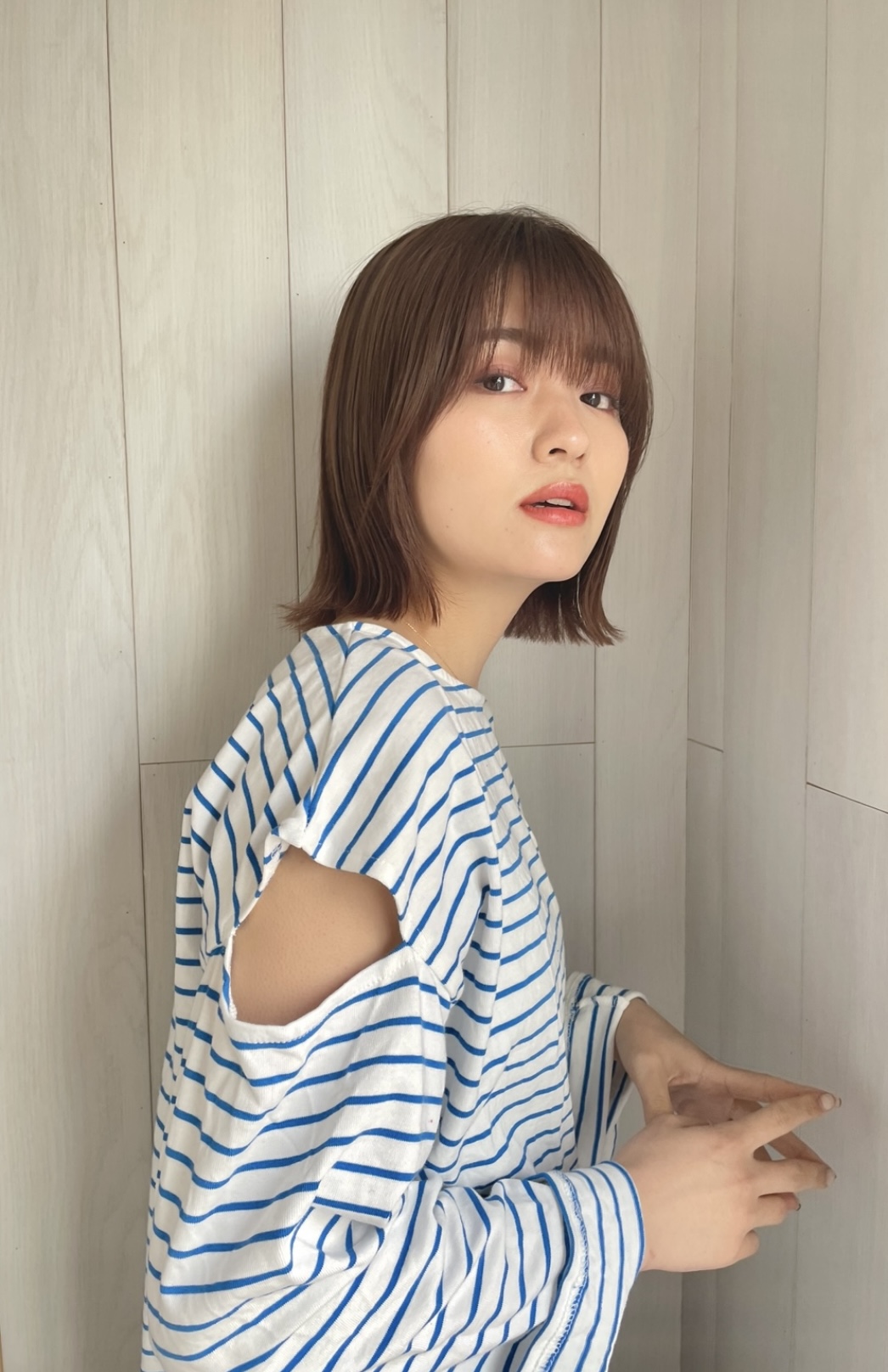 スキバサミを使わない切りっぱなしボブ