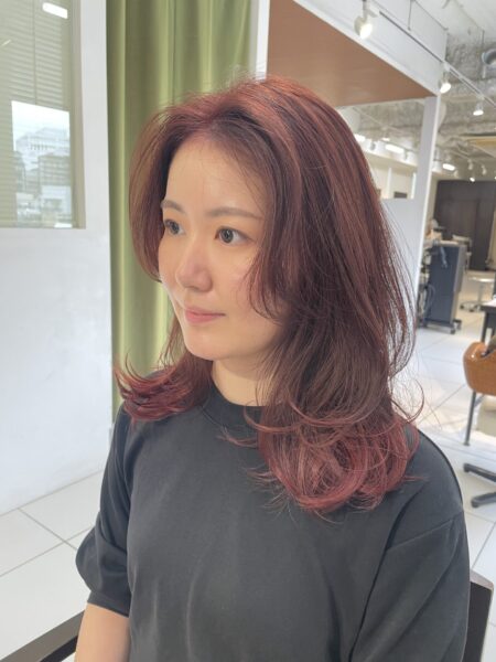 似合わせ顔まわりレイヤーカット