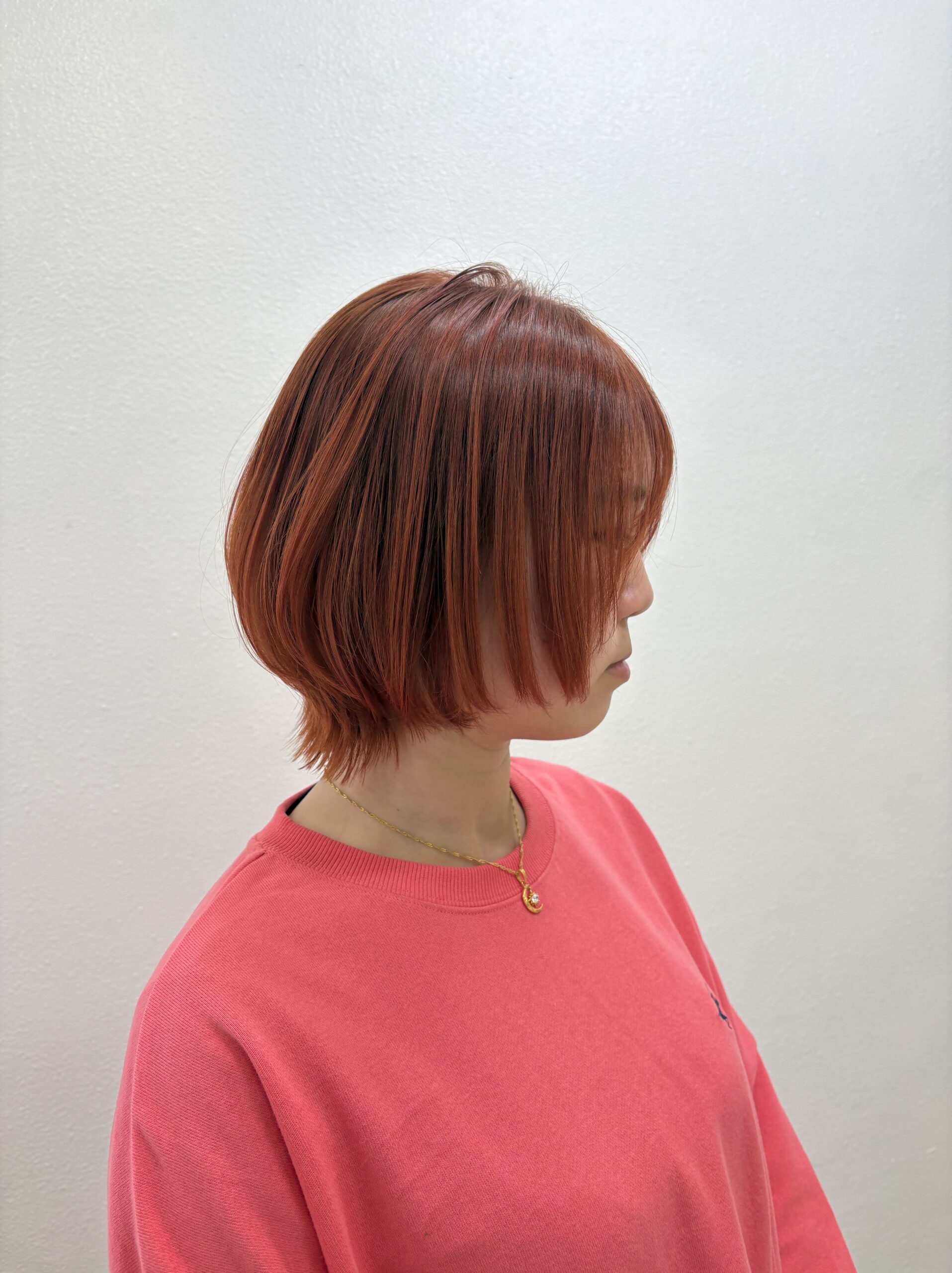 【DIFINO 赤坂 遠藤】〈ブリーチなしダブルカラー×ウルフボブ〉今っぽオレンジで抜け感スタイル♡