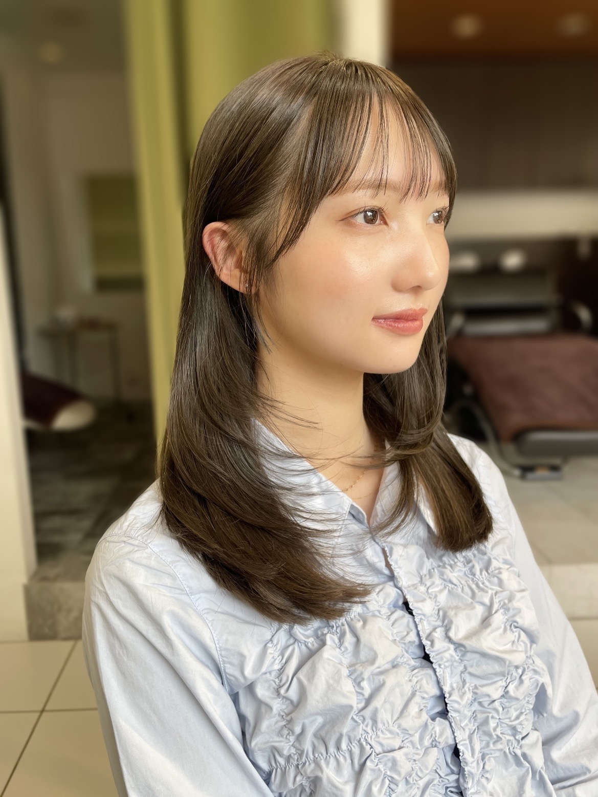 【DIFINO赤坂 重久】スキバサミを使わない結んで可愛い顔周りレイヤーカット