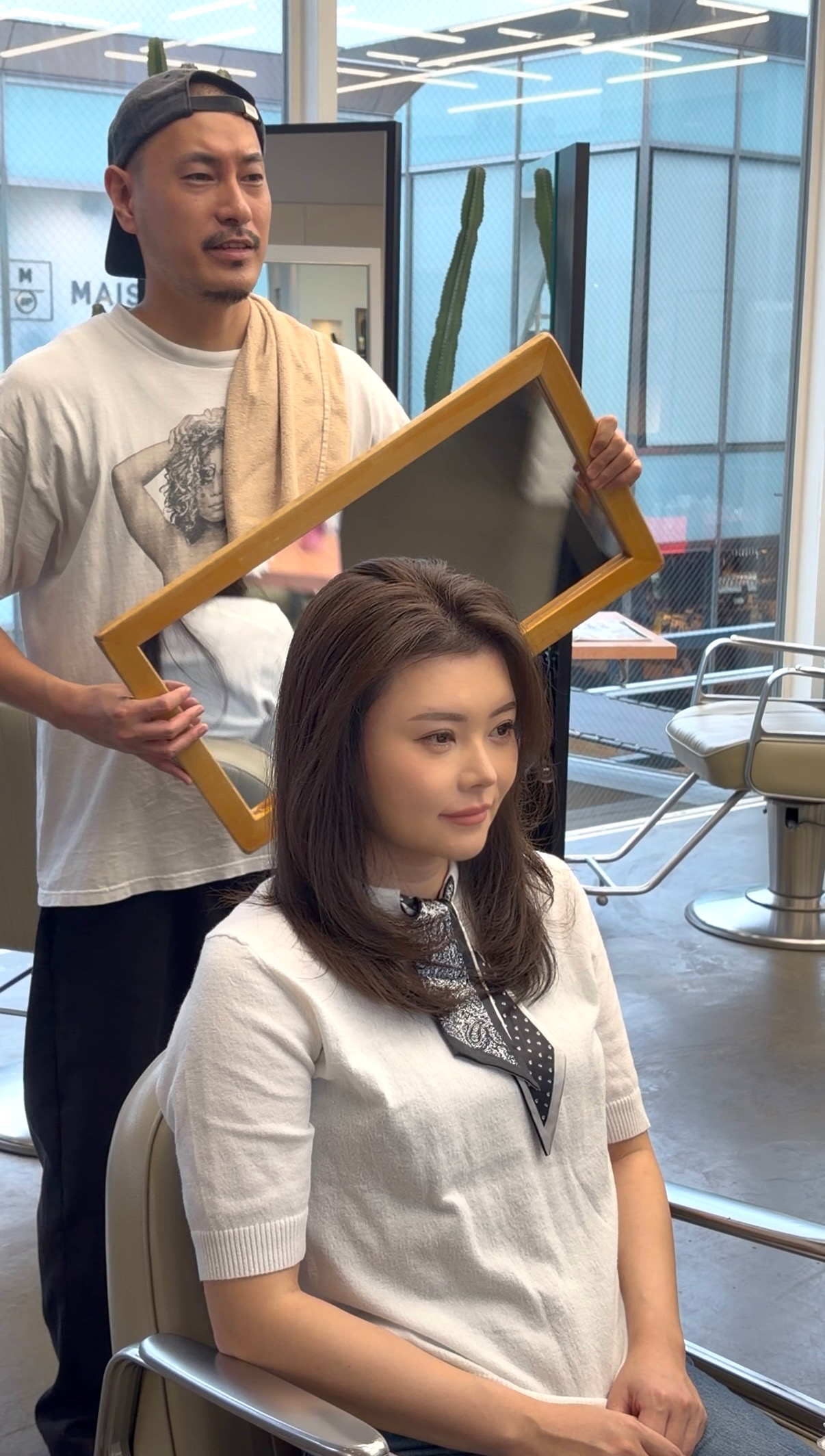 【稲田】すきバサミを使わないカットで作る、まとまりのあるレイヤーヘア