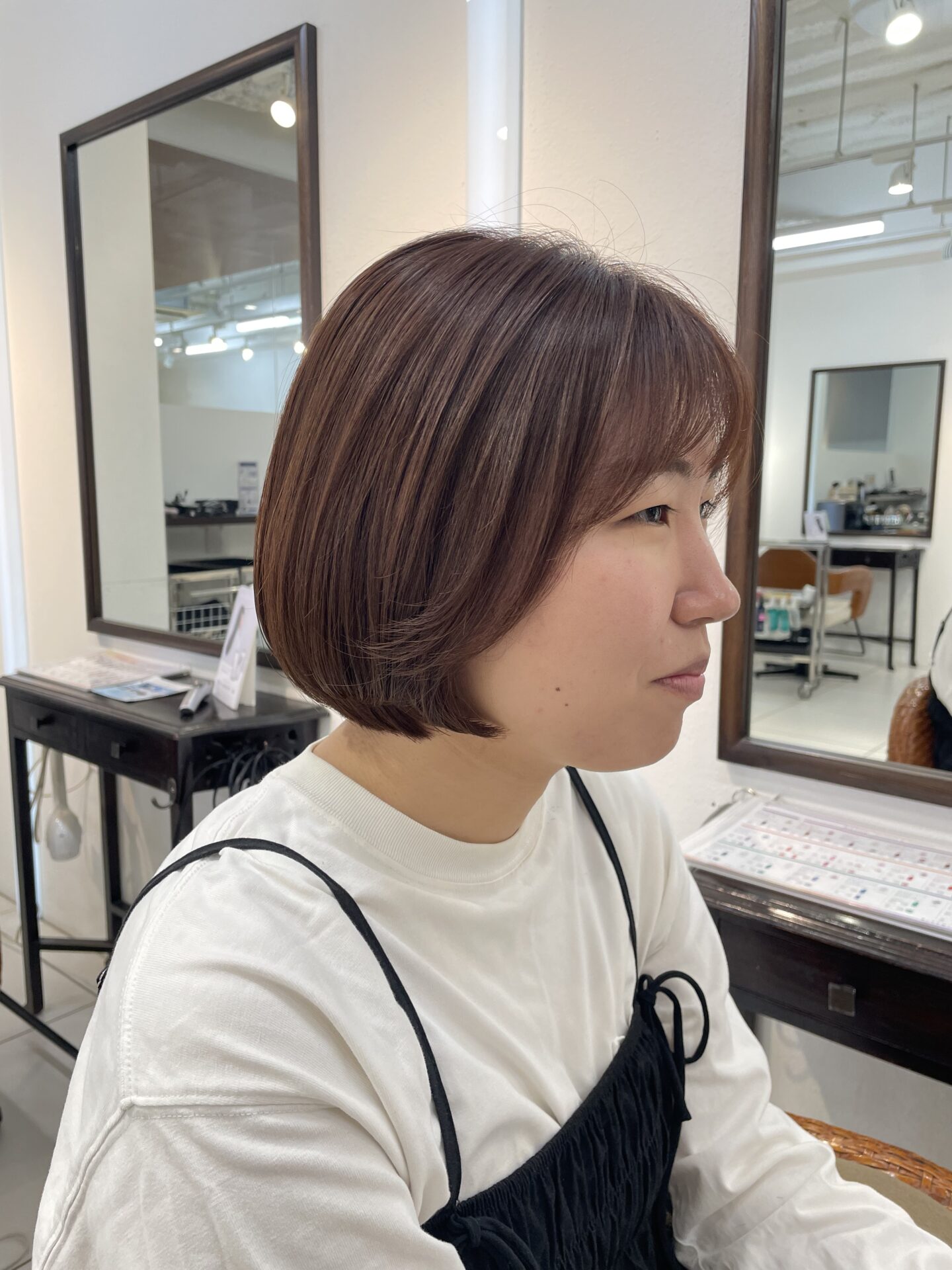 ボブでも可愛い顔まわりカット